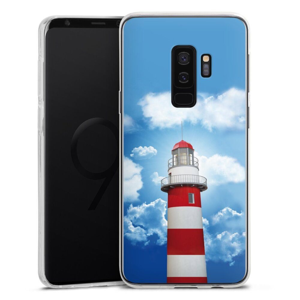 DeinDesign Handyhülle Leuchtturm Wolke Himmel Leuchtturm, Samsung Galaxy S9 Plus Silikon Hülle Bumper Case Handy Schutzhülle