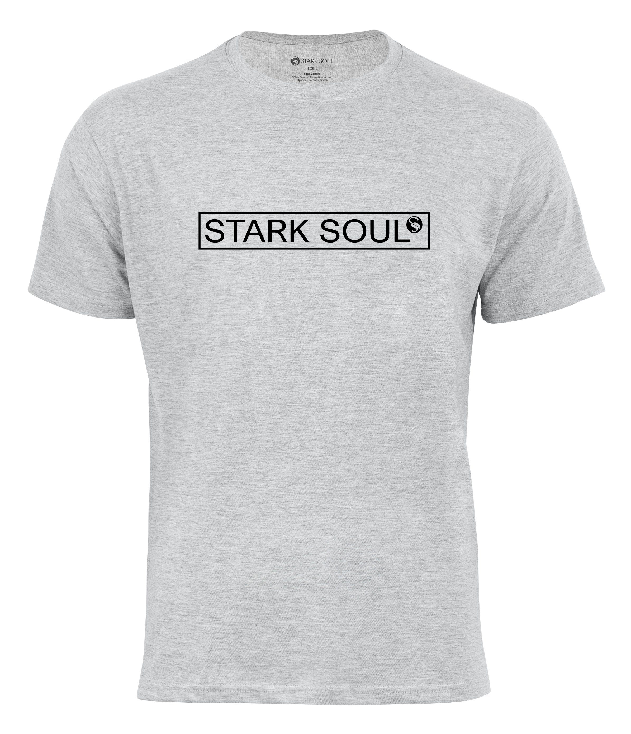 Stark Soul® T-Shirt Rundhals T-Shirt mit Logo Grau Melange | T-Shirts