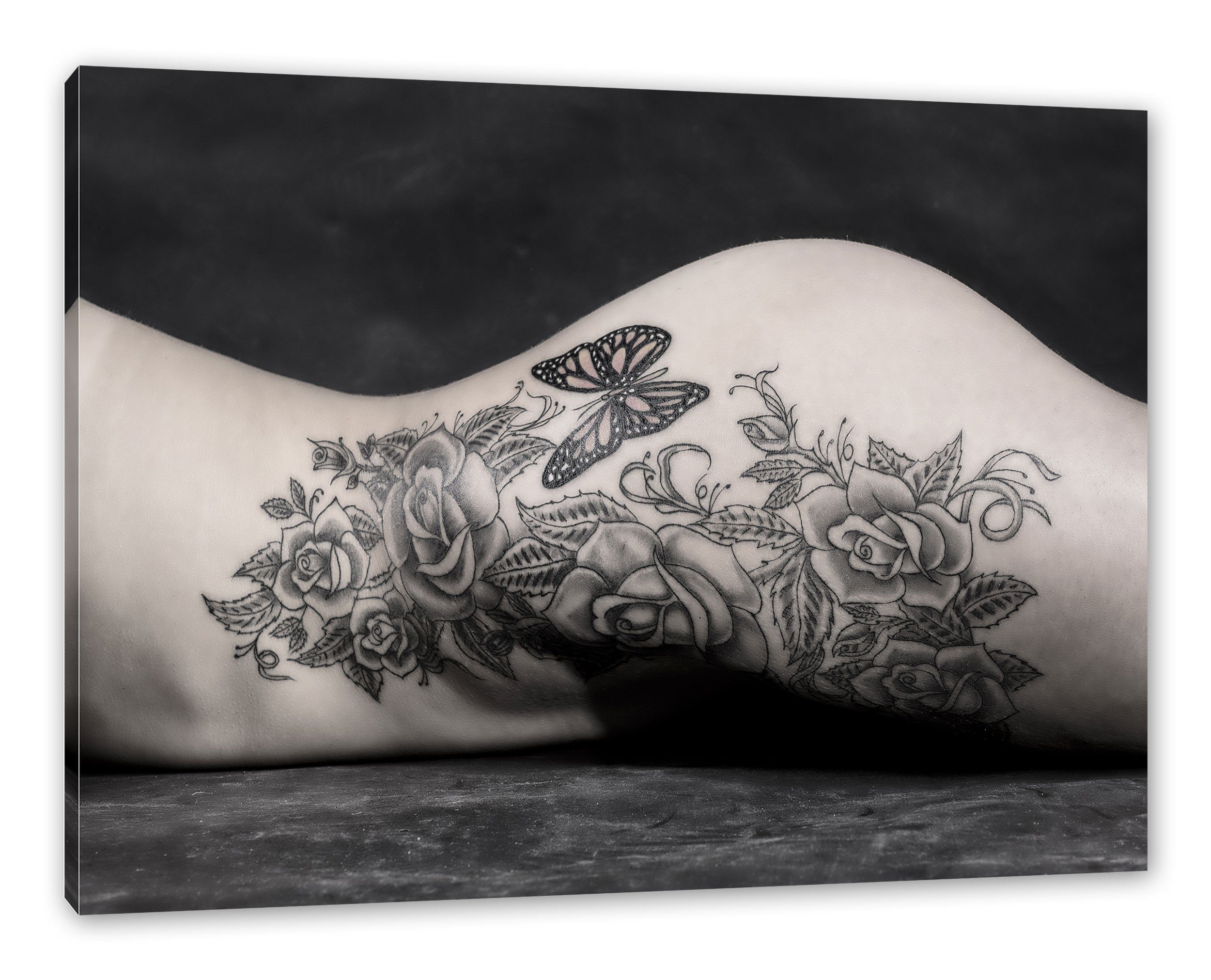 Pixxprint Leinwandbild Sexy Tattoos Nice Girl günstig online kaufen