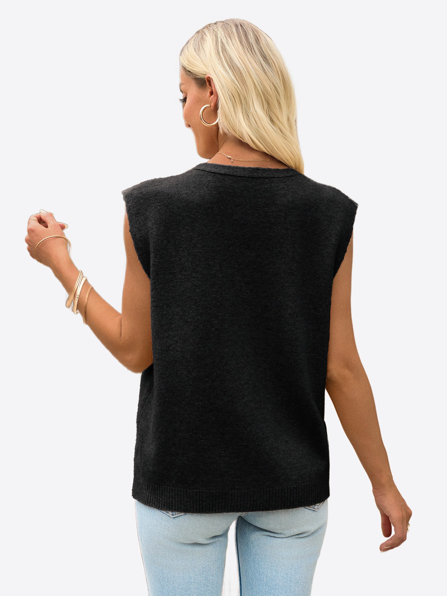 Imily Bela Strickjacke Damen Strickweste mit V-Ausschnitt (Packung, 1-tlg., günstig online kaufen