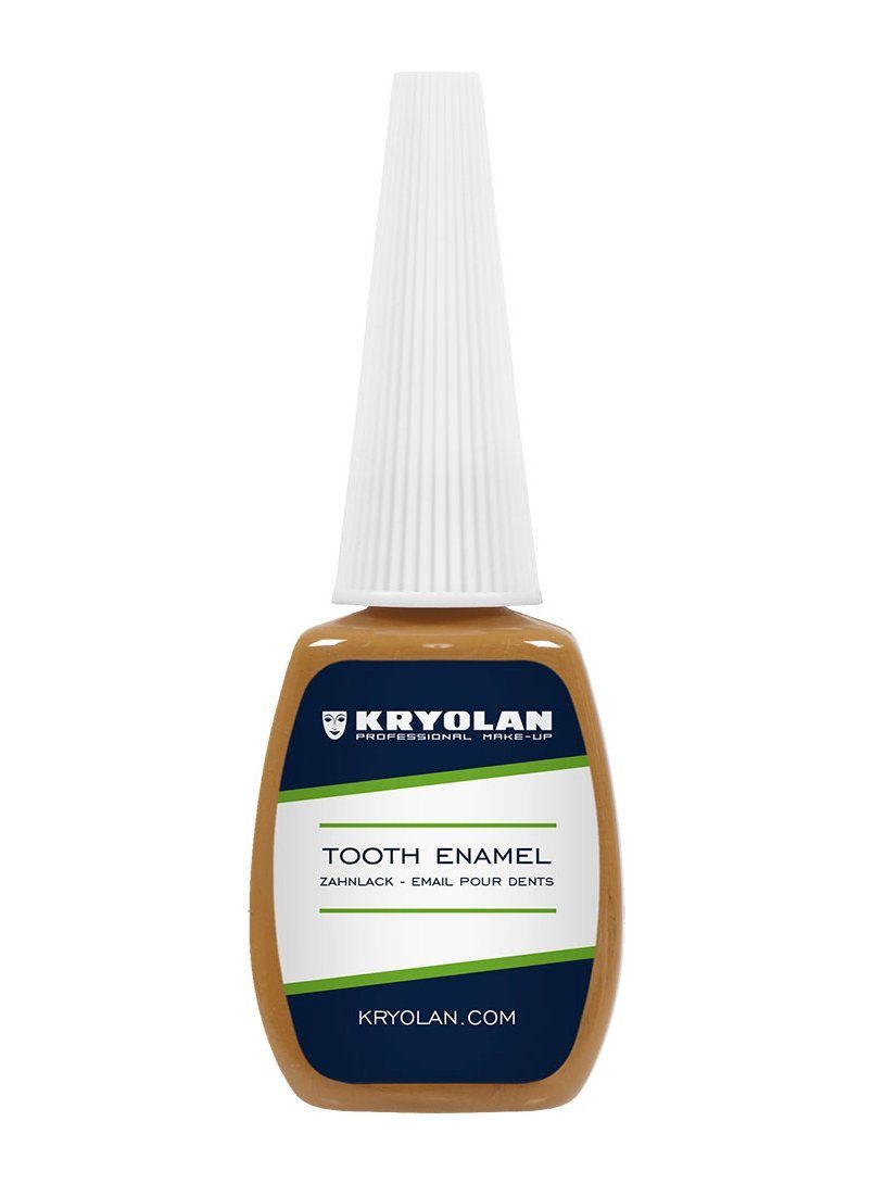 Maskworld Theaterschminke Zahnlack Nikotin 10ml Pinselflasche, Profi-Schminkzubehör für spektakuläre Effekte