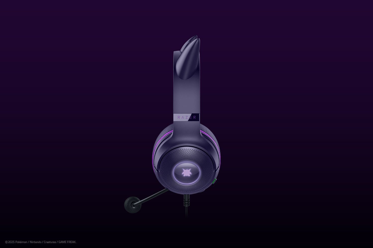 RAZER Kraken Kitty V2 (Gengar Edition) Gaming-Headset (Rauschunterdrückung, Stummschaltung)