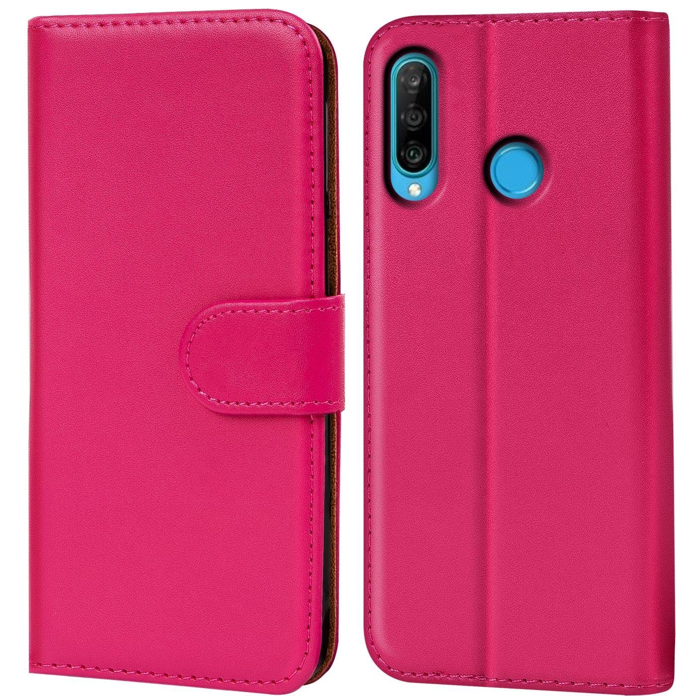 CoolGadget Handyhülle Book Case Handy Tasche für Huawei P30 Lite 6,2 Zoll, Hülle Klapphülle Flip Cover für P30 Lite Schutzhülle stoßfest