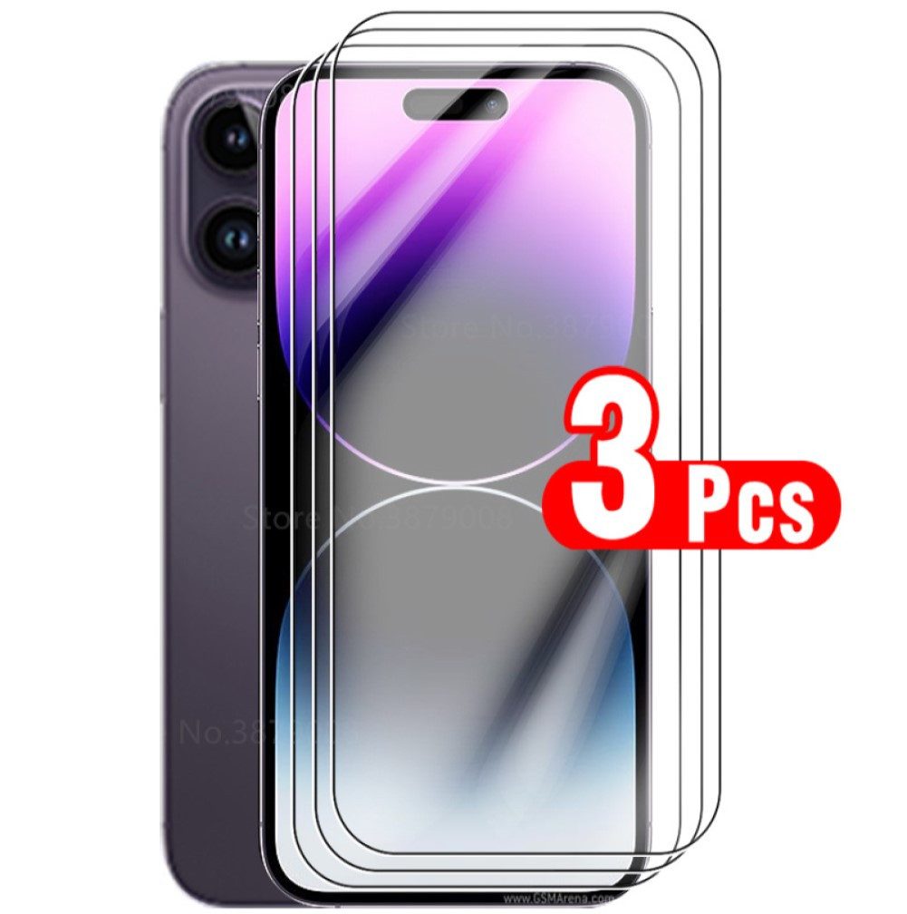 OLi Displayschutzglas 3 X Stück für IPhone 16 Pro Max Panzer Schutz Displayschutzglas für IPhone 16 Pro Max, Spar-Set, 3 Stück, Kratzerfest, Anti-Fingerabdruck
