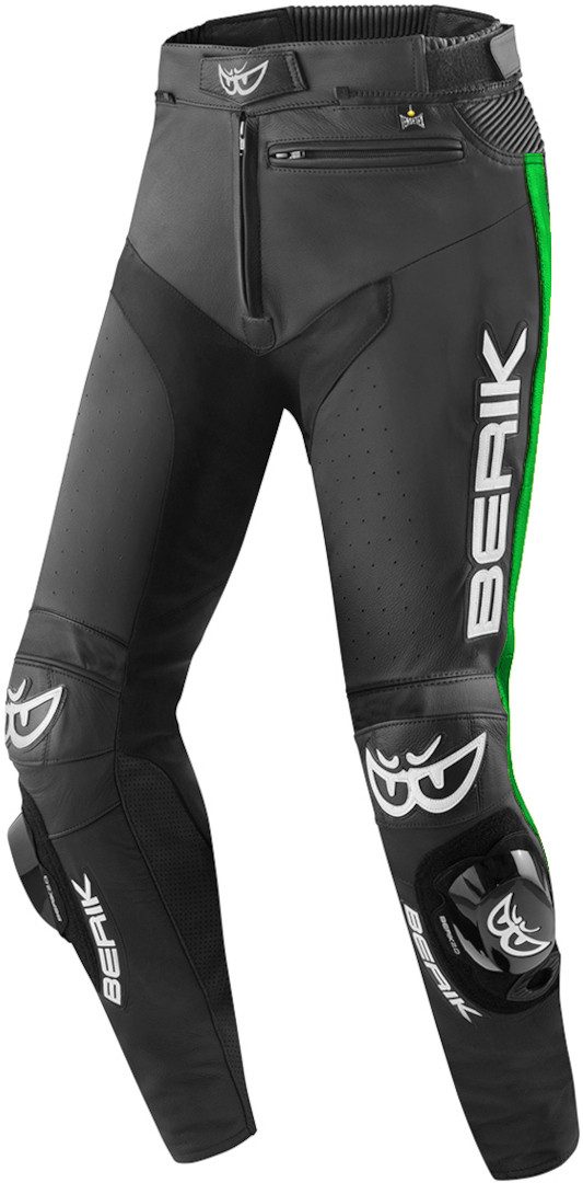 Berik Motorradhose Track Motorrad Lederhose Knieprotektoren enthalten