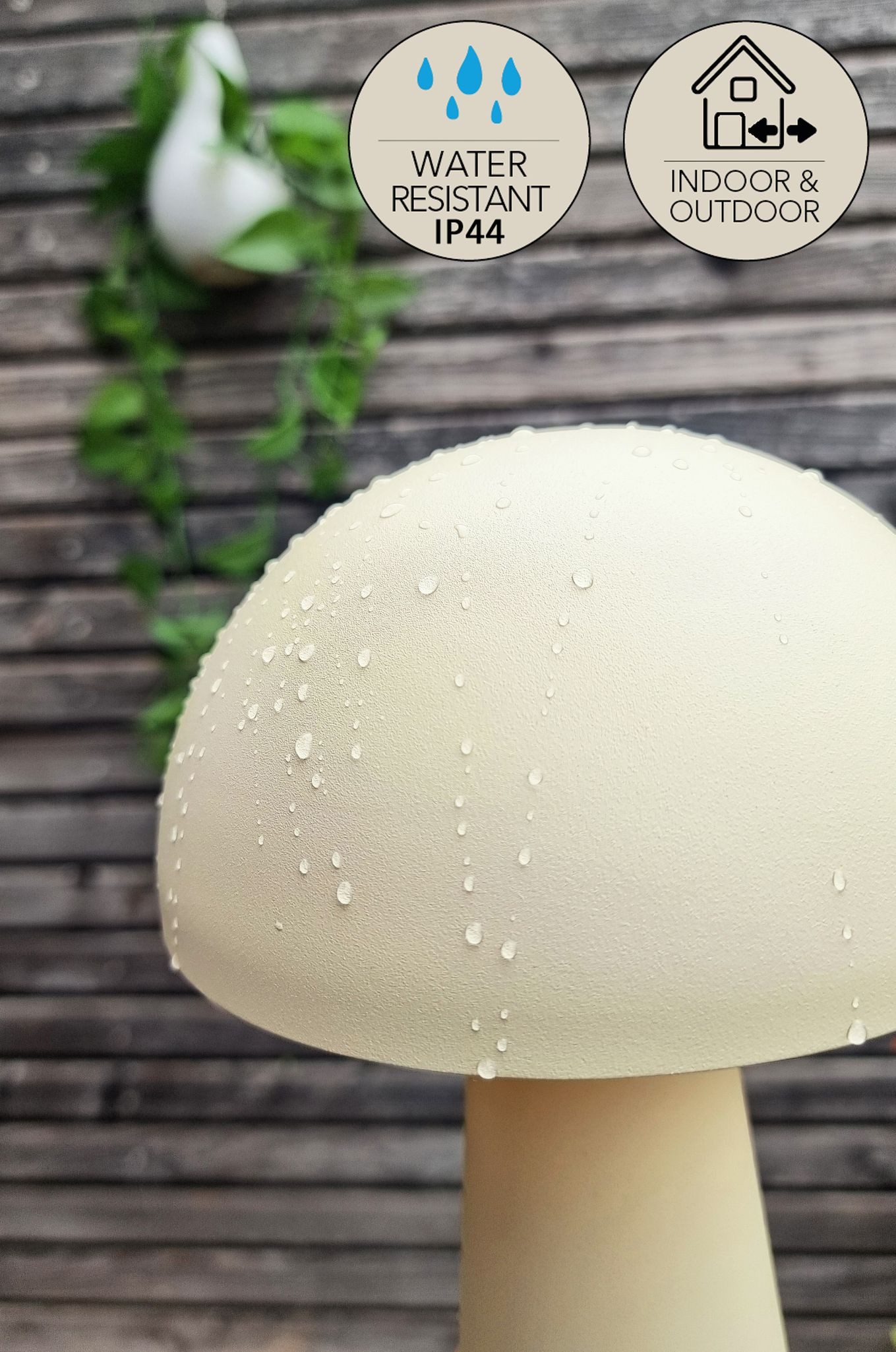 Coen Bakker Deco BV LED Außen-Tischleuchte Touch Tischlampe Pilzform Dimmbar Akku In-/Outdoor IP44, Touch-Funktion, LED fest verbaut, Kaltweiß, Warmweiß, Tagesl – Bild 4 von 5