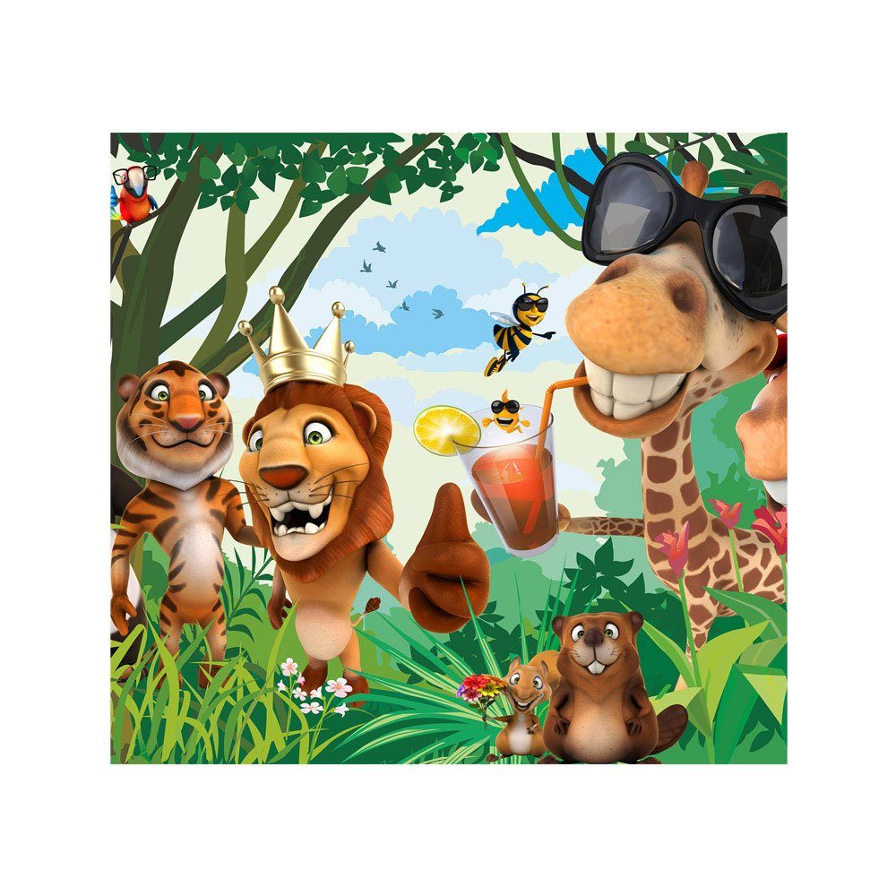 Tiere Comic liwwing Fototapete no. Party 87, Zoo Safari Dschungel liwwing Kinderzimmer Fototapete Kindertapete