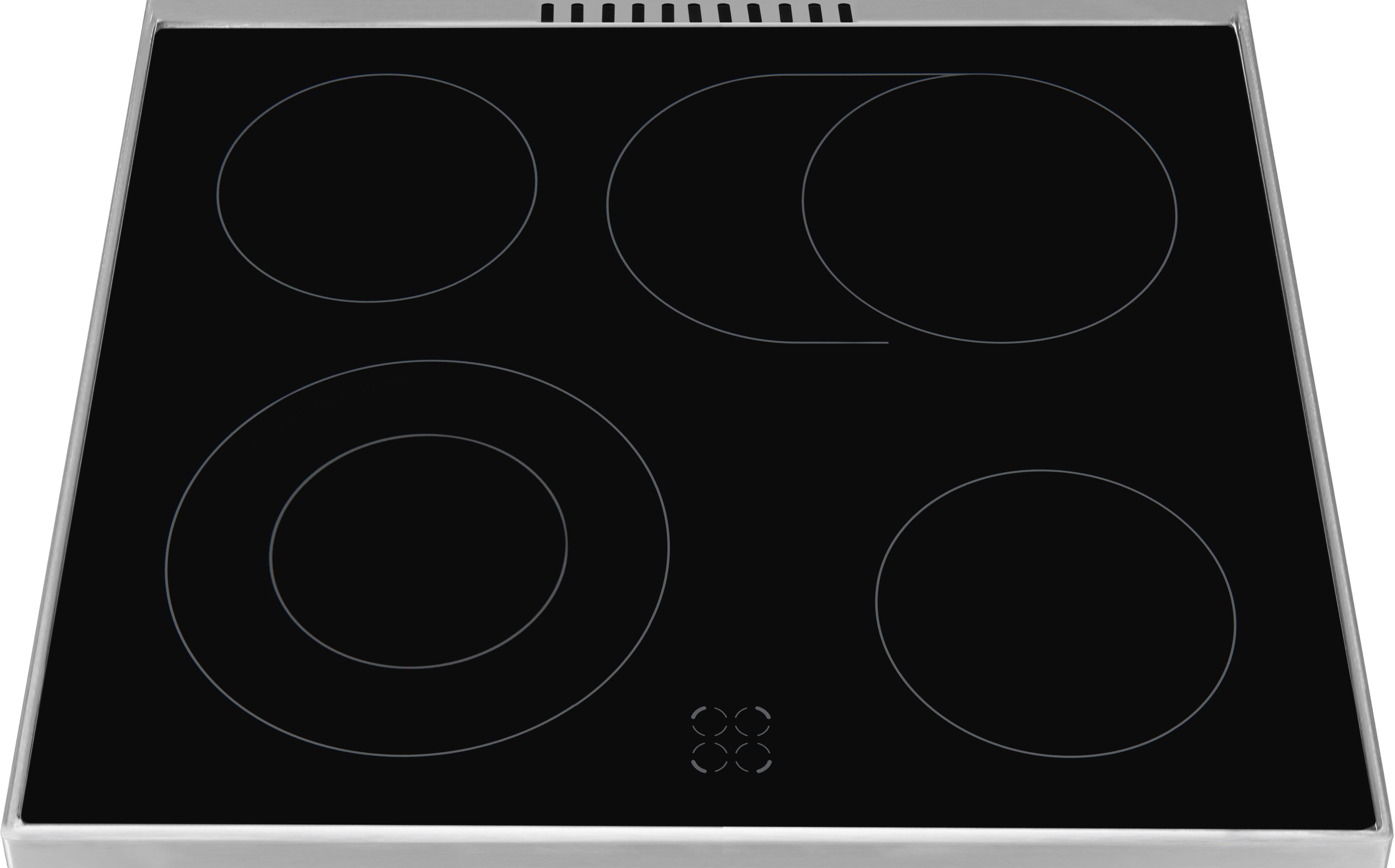 Amica Elektro-Standherd SHC 11675/1 E, mit 2-fach-Teleskopauszug, Simple Steam Reinigungsfunktion, Komfortables Kochen und Backen mit bequemer Handhabung