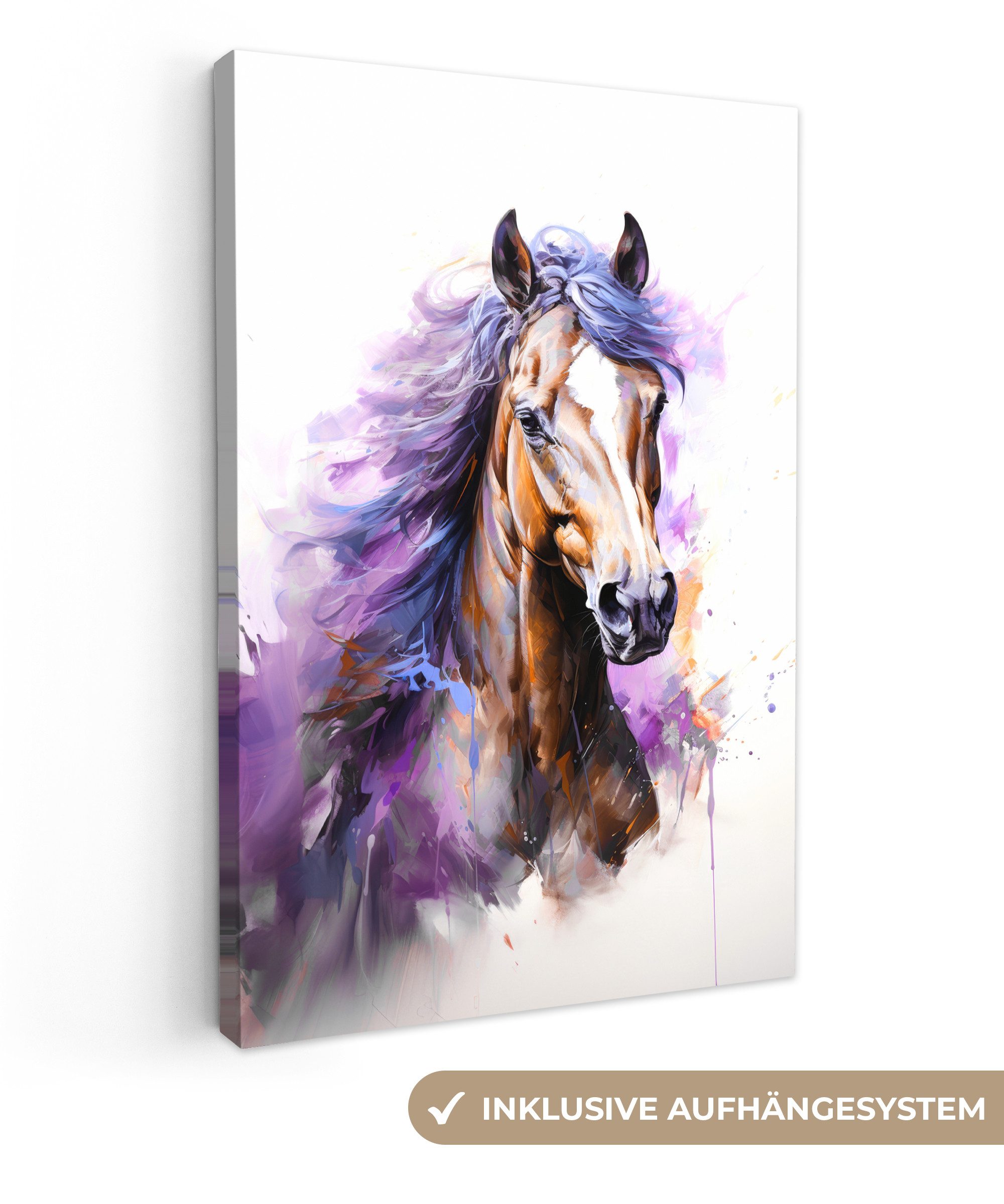 OneMillionCanvasses® Leinwandbild Pferd - Tiere - günstig online kaufen