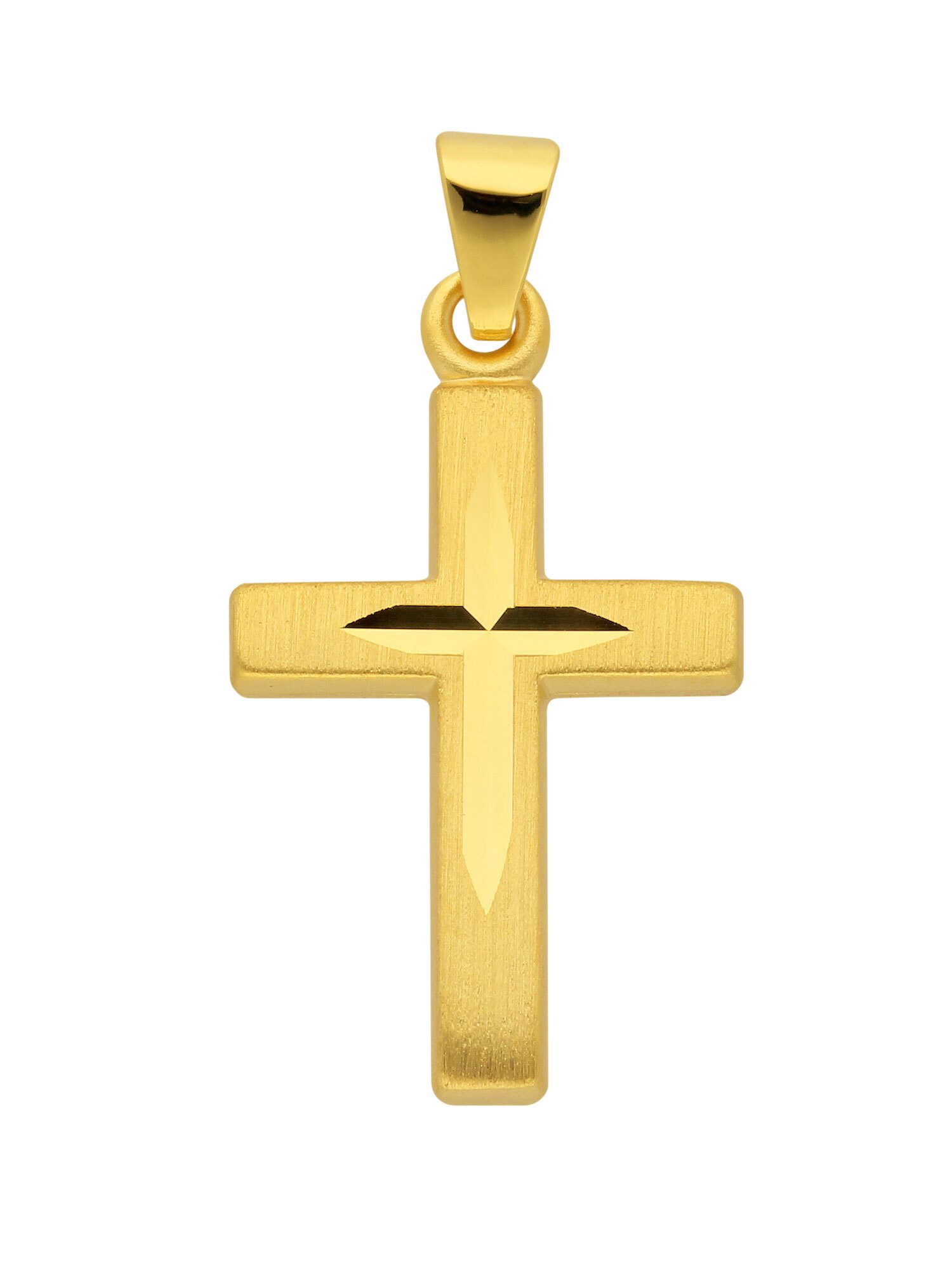 Kettenanhänger 333 Gold Kreuz Anhänger