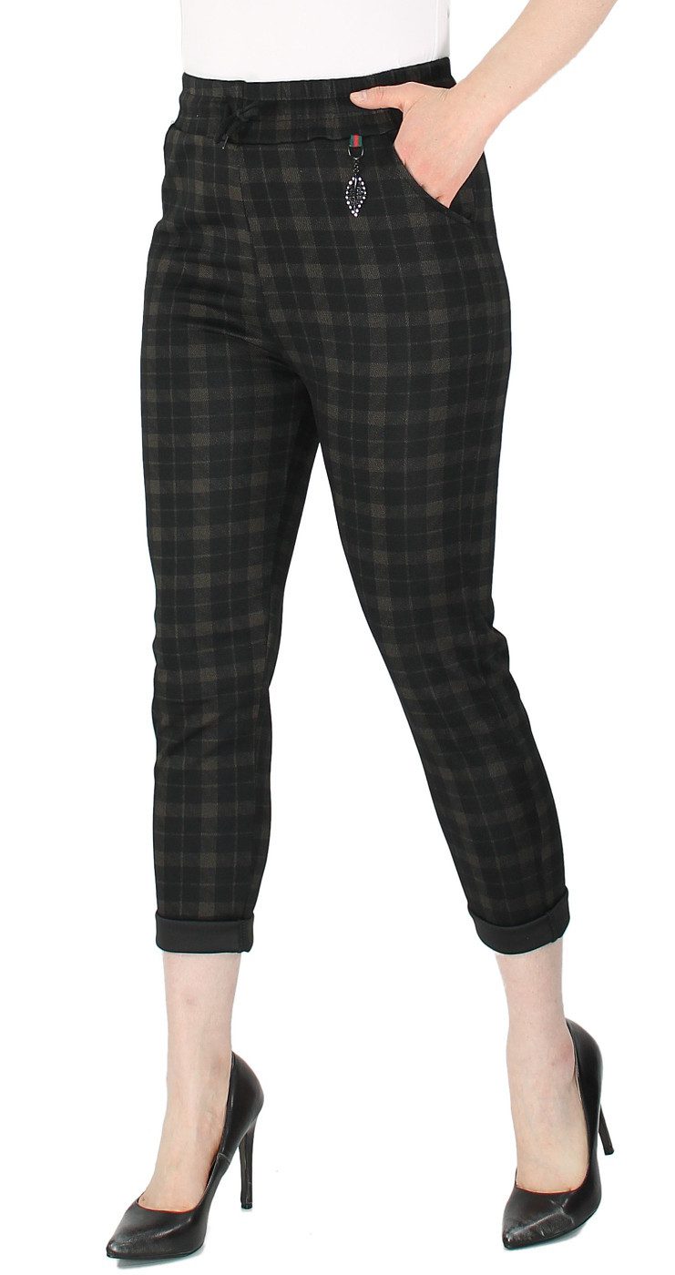 dy_mode Stoffhose Damen Stoffhose kariert – günstig online kaufen