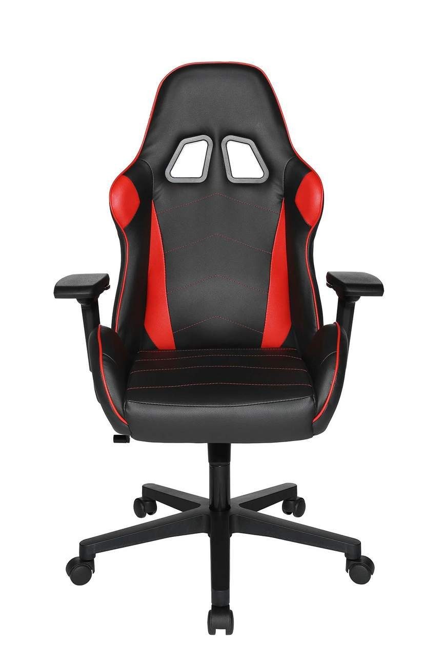 TOPSTAR Gaming-Stuhl Gaming Chair Bürostuhl Kunstleder CHAIR 2, Schwarz Top Star Rot, SPEED