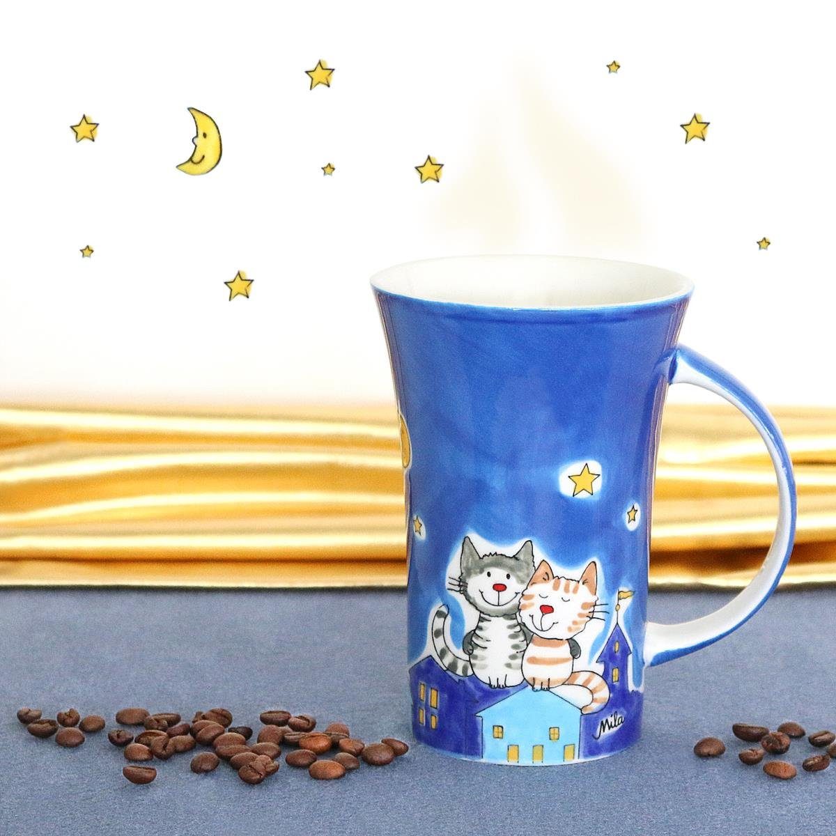 Mila Becher Mila Keramik-Becher Coffee-Pot NachtKatzen, Keramik