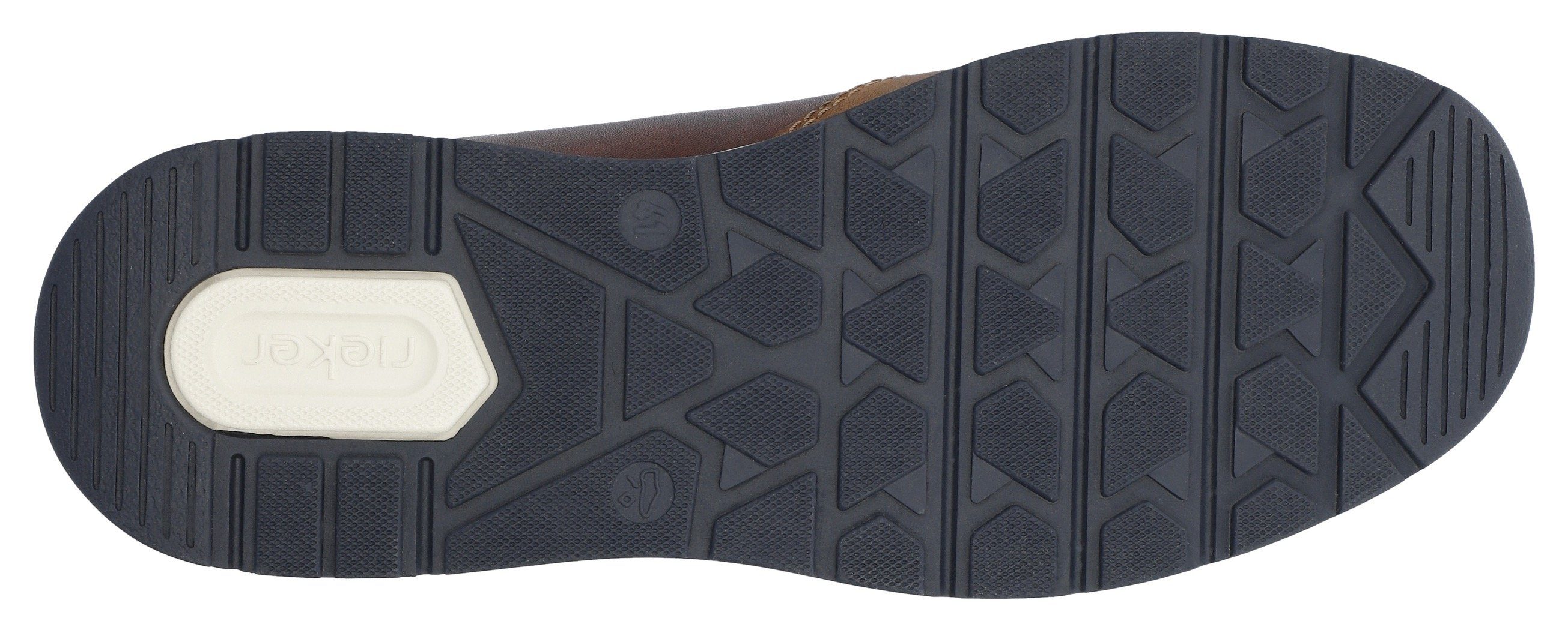 Rieker Sneaker mit gepolstertem Schaftrand, Freizeitschuh, Halbschuh, Schnürschuh