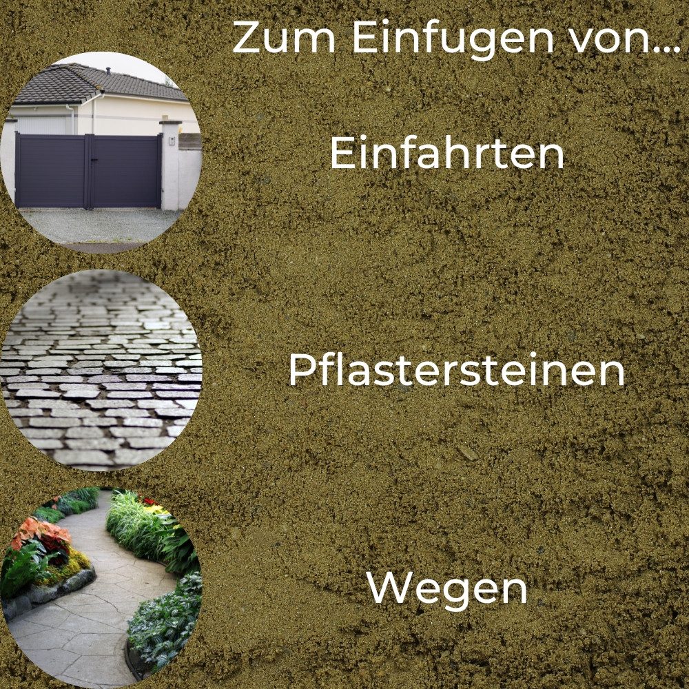 GarPet Fugensand Fugensand 25 kg 0,1 - 1,0 mm Quarzsand Fugenfüller Pflastersand Sand