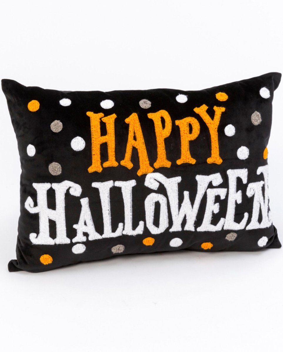 Halloween Kissen als Horror-Shop Happy Halloween 50cm, Homeware Tagesdecke