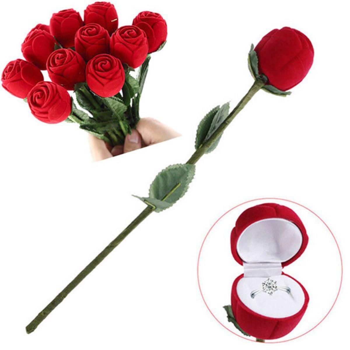 Order & Smile Schmuck Geschenkbox Ring-Etui „Rose“ Ringbox / Schmuck-Schachtel / Schmucketui