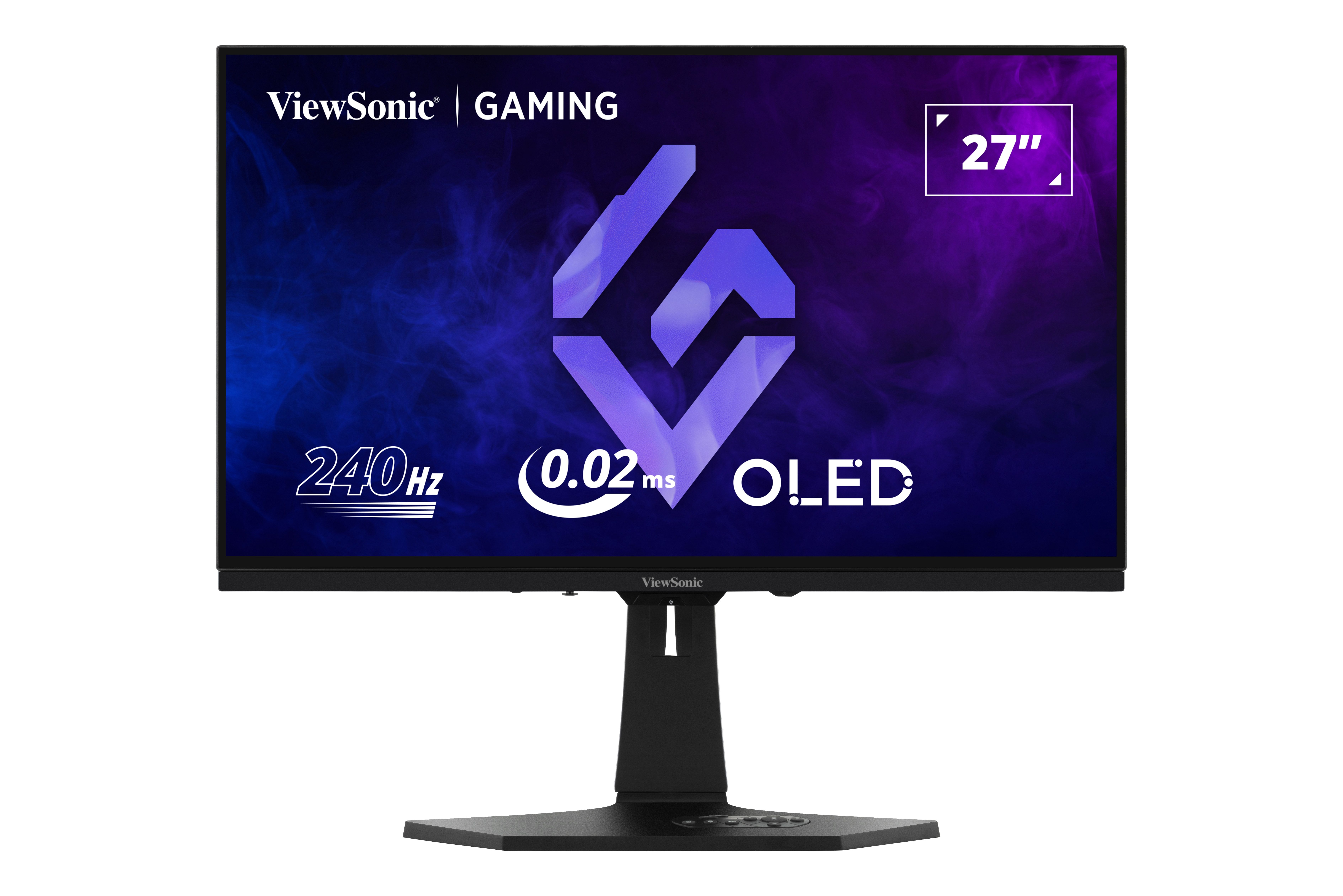 Viewsonic XG272-2K-OLED Gaming-Monitor (69 cm/27 ", 2560 x 1440 px, QHD, 0,02 ms Reaktionszeit, 240 Hz, OLED, anpassbare RGB-Beleuchtung, inkl. Fernbedienung)