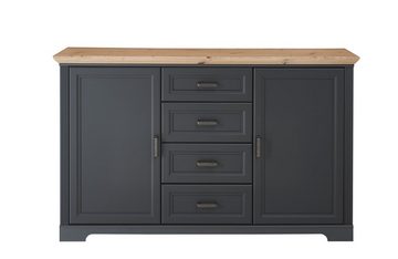 möbelando Sideboard JASMIN (BxHxT: 165x102x41 cm), in Artisan/graphit mit 4 Schubladen und 2 Türen