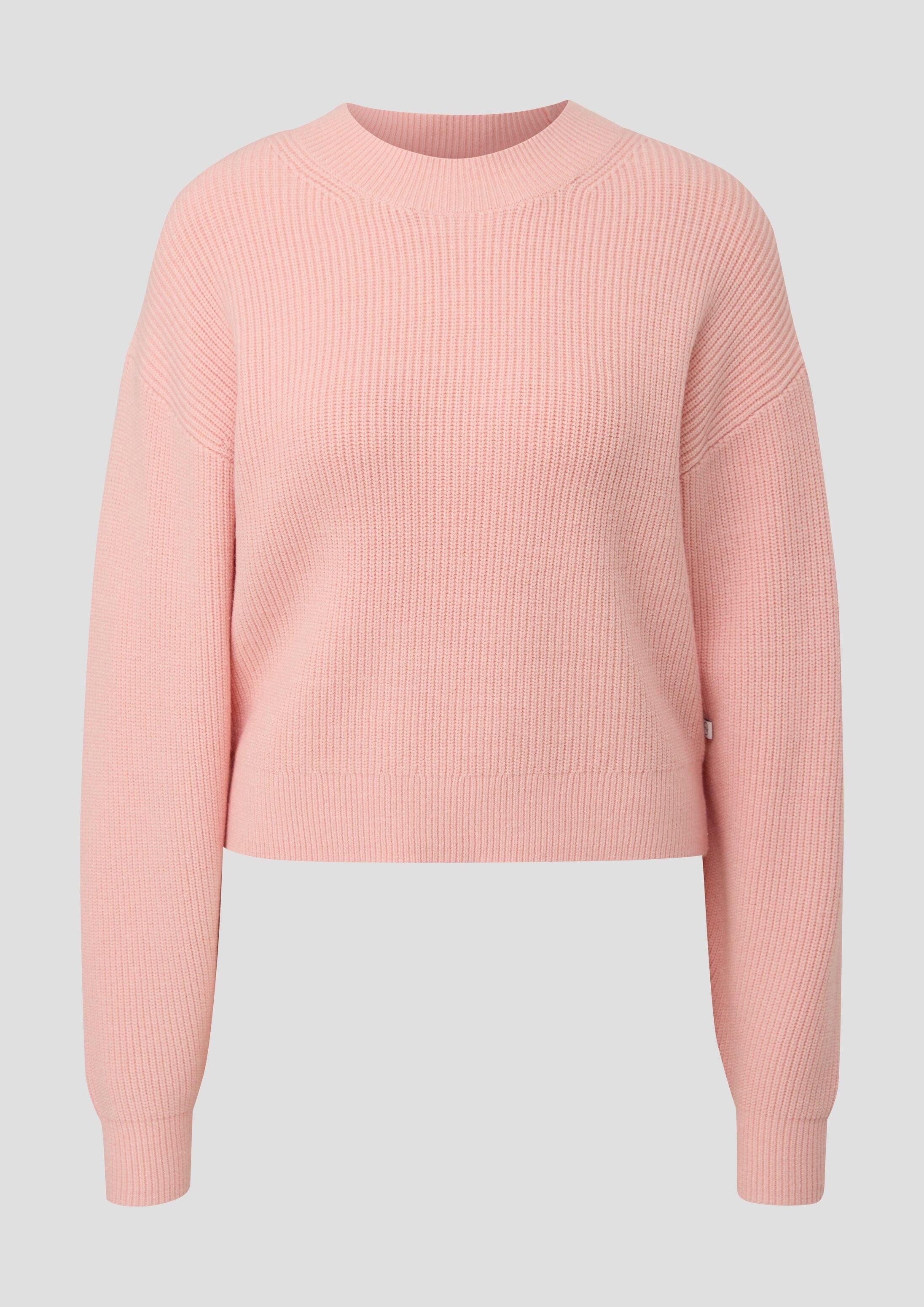 QS Longpullover Strickpullover Strickpullover aus Viskosemix