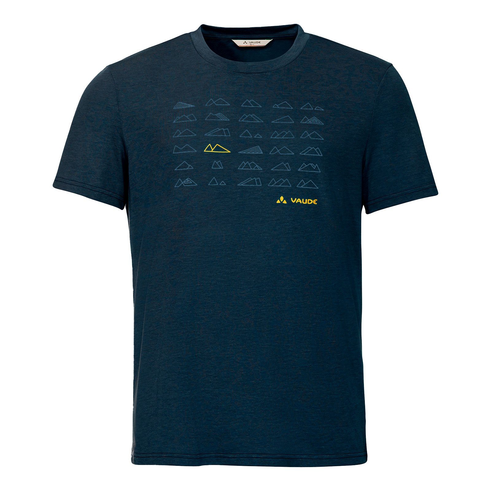 hergestellt dark VAUDE Holzfasern zu T-Shirt T-Shirt 42770-241 / aus Tekoa sea blue III 25%