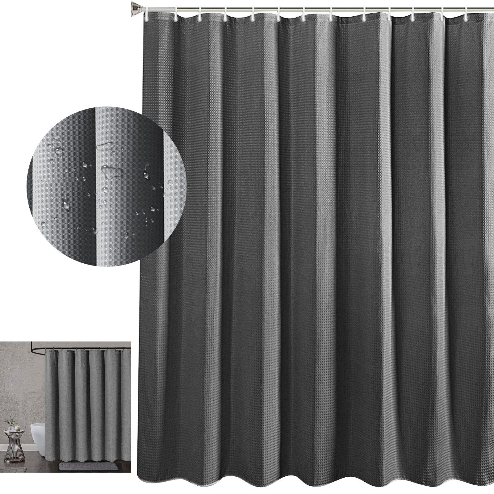 OKWISH Duschvorhang Badezimmer Vorhang Badewannenvorhang Dusche Breite 180 günstig online kaufen