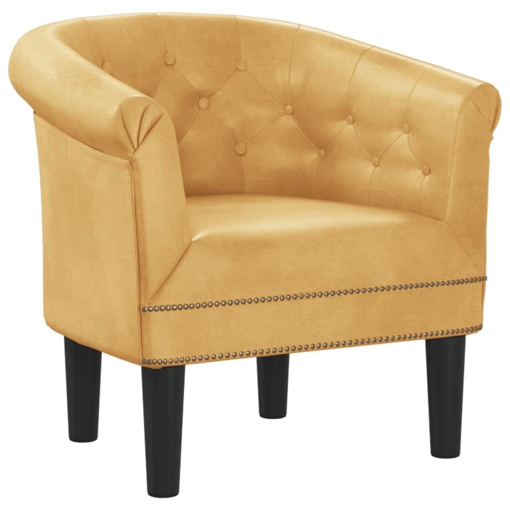 vidaXL Sessel Clubsessel Gold Kunstleder (1-St)