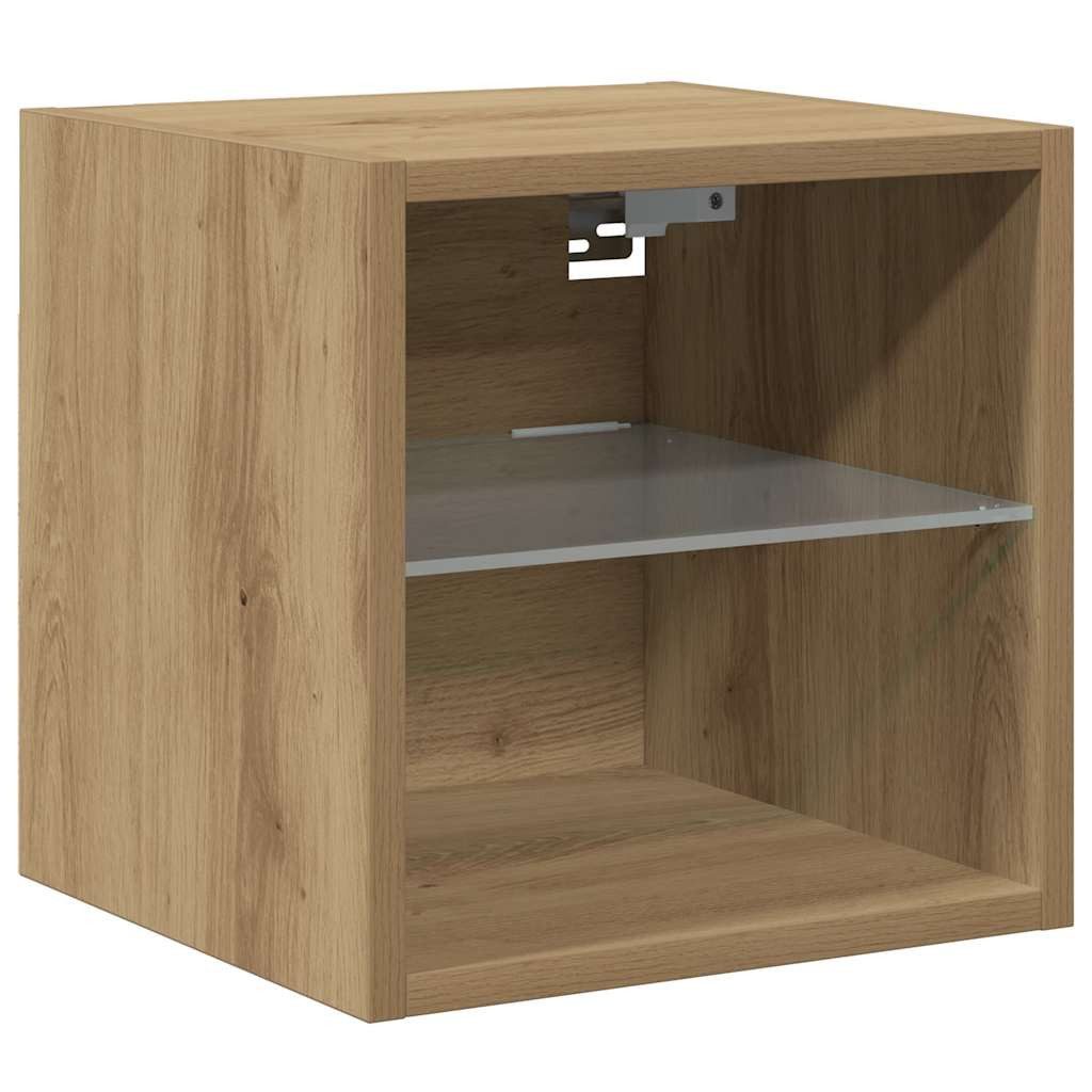 vidaXL TV-Wand TV-Wandschrank mit LED-Leuchten Artisan-Eiche günstig online kaufen
