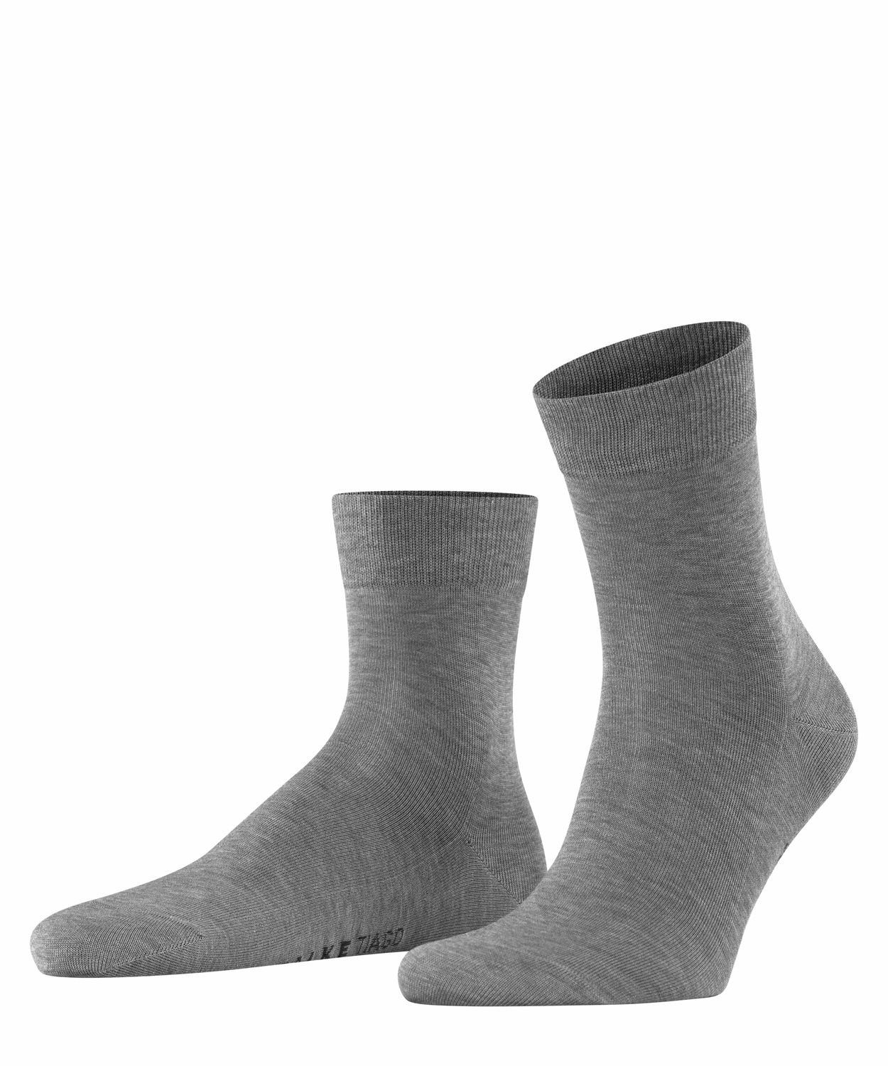 FALKE Kurzsocken Tiago Quarter Socken (1-Paar) aus Baumwolle Light Grey Melange (3390)