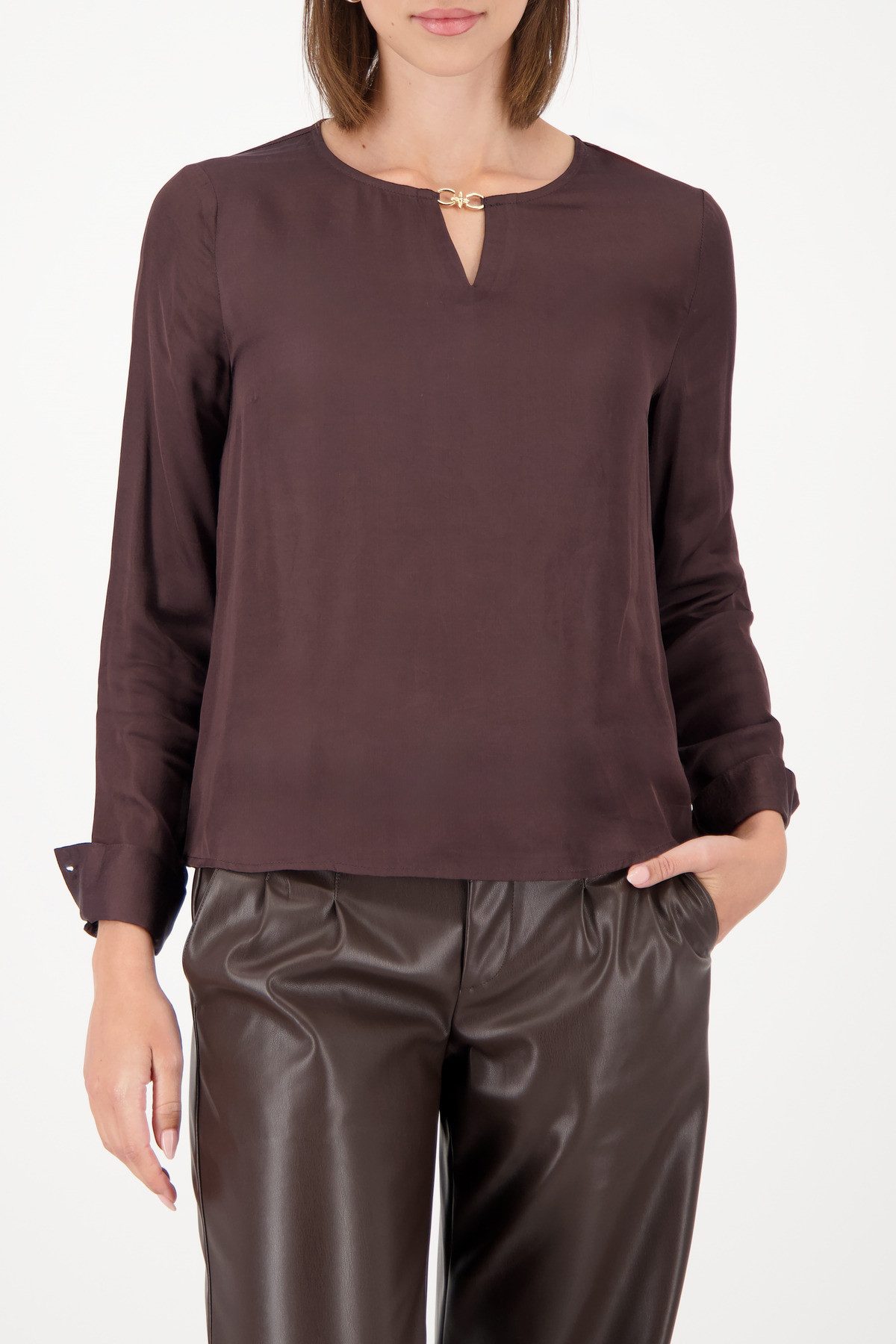 Monari Hemdbluse Bluse brownie günstig online kaufen