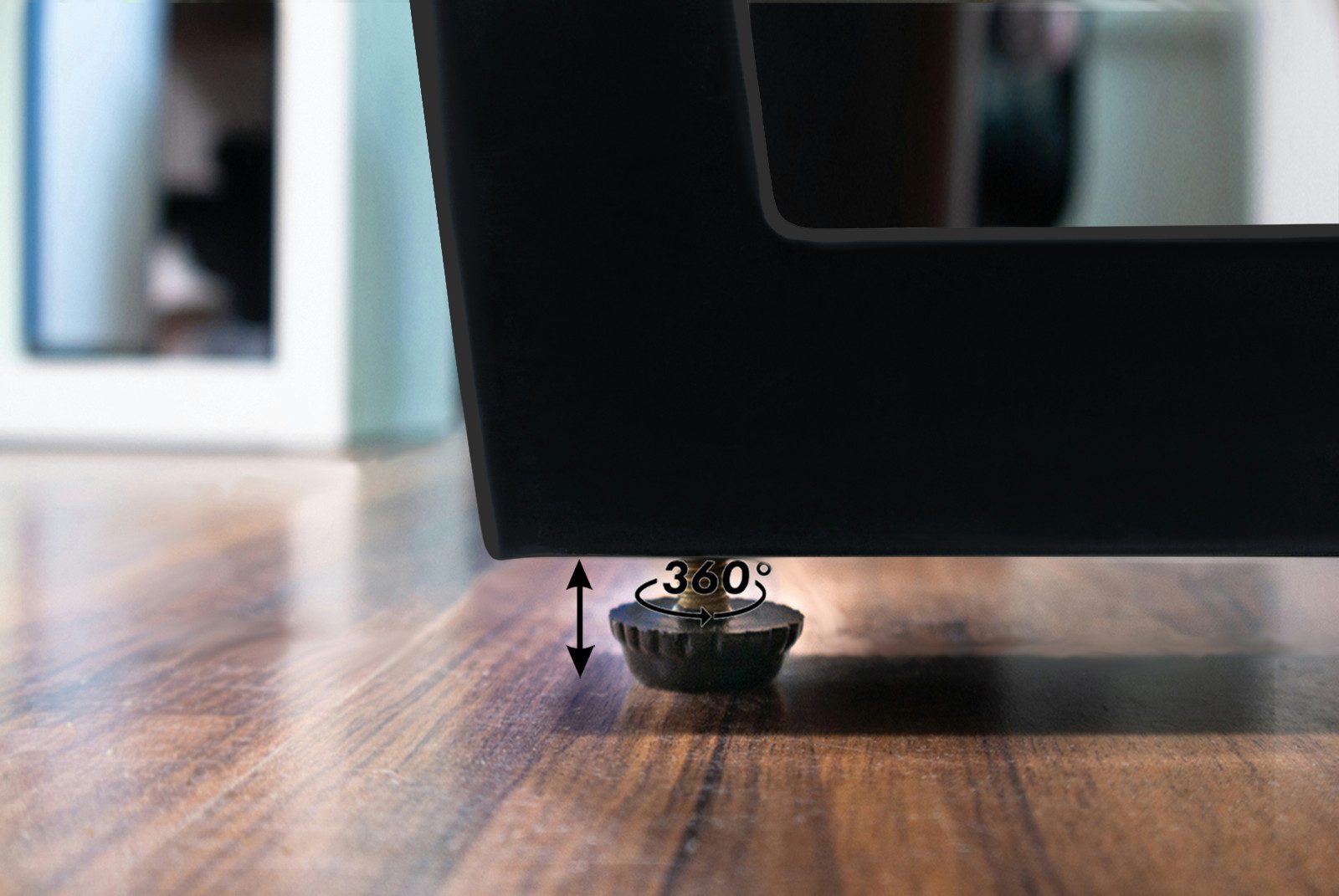 SAM® Baumkantentisch Malo, natürliche Baumkante, Massivholz Akazie, Metallgestell V-Form