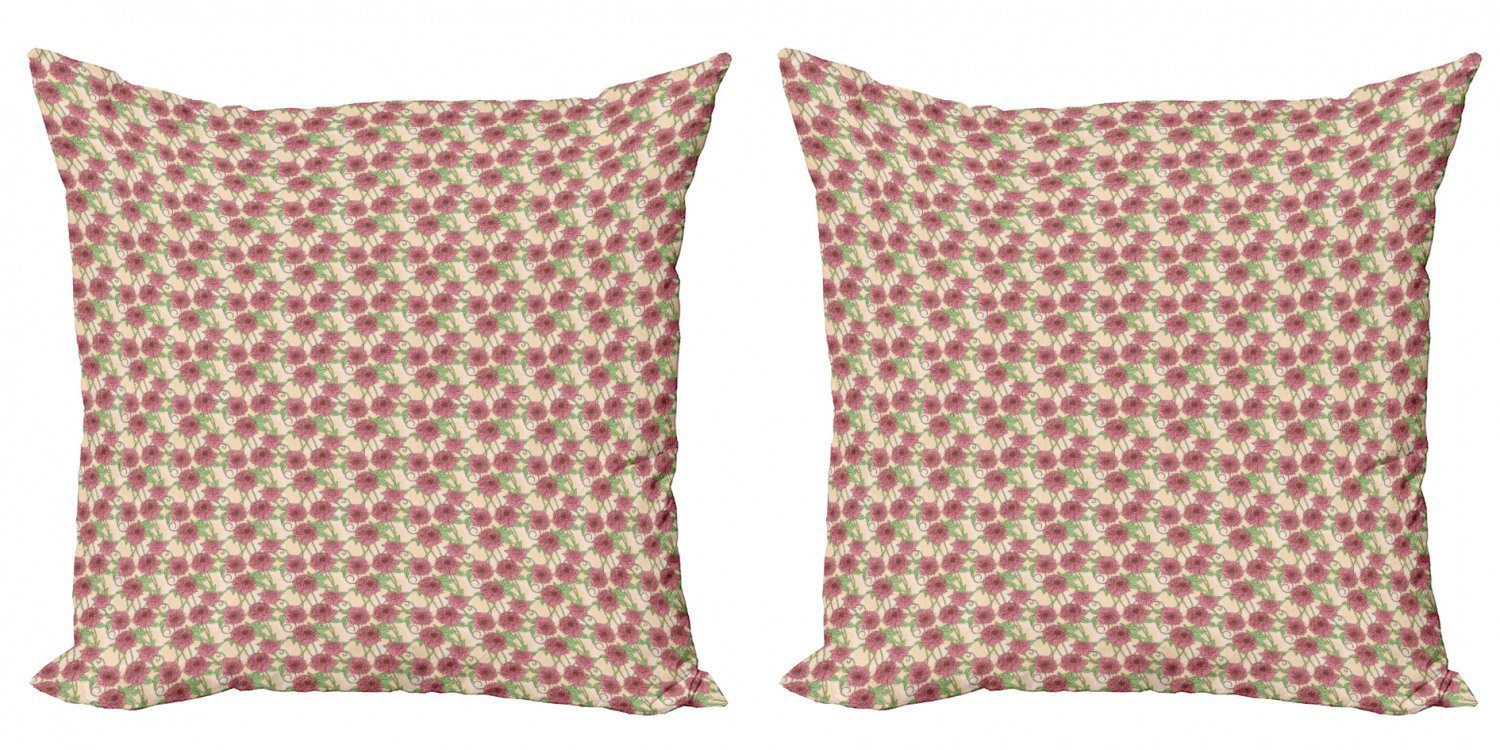 und Doppelseitiger Blumenweinlese Abakuhaus Kissenbezüge Blätter Stück), Modern (2 Digitaldruck, Pfingstrosen Accent