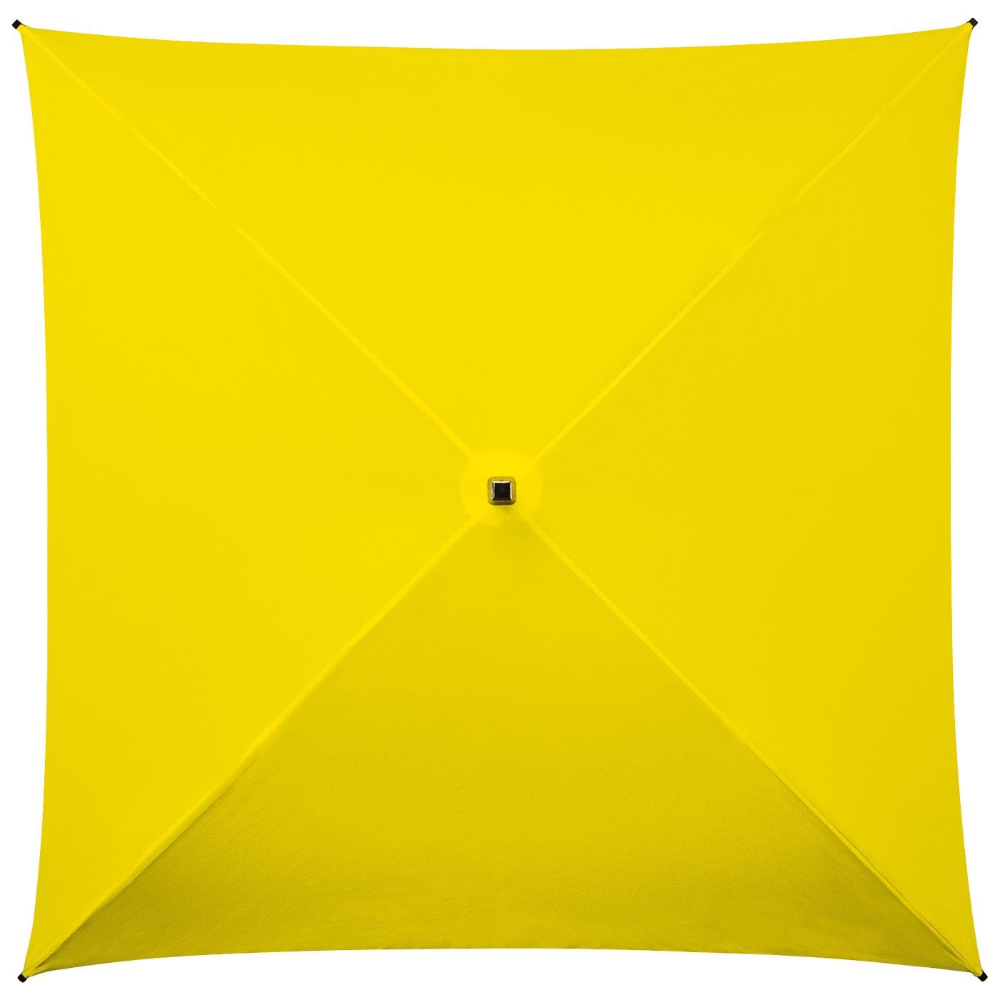 Regenschirm der besondere Langregenschirm gelb voll Regenschirm, Impliva Square® All ganz quadratischer