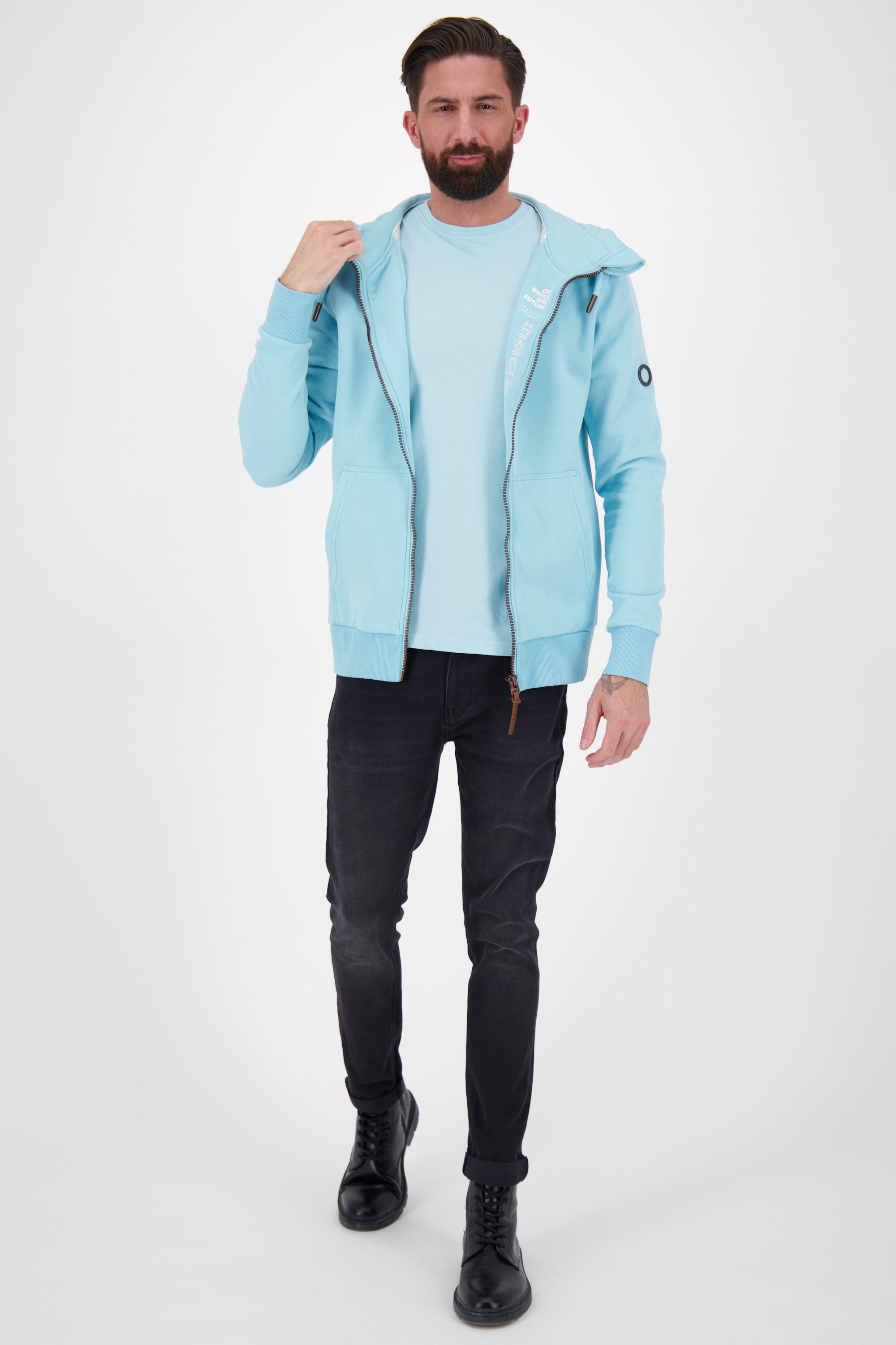 A Alife melange TrasherAK ice Sweatjacke Herren Kapuzensweatjacke Kapuzensweatjacke, Kickin & Sweatjacket