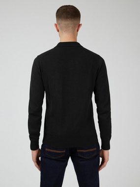 Ben Sherman Poloshirt Long Sleeve Signature Knitted Polo 3-Knopf-Verschluss