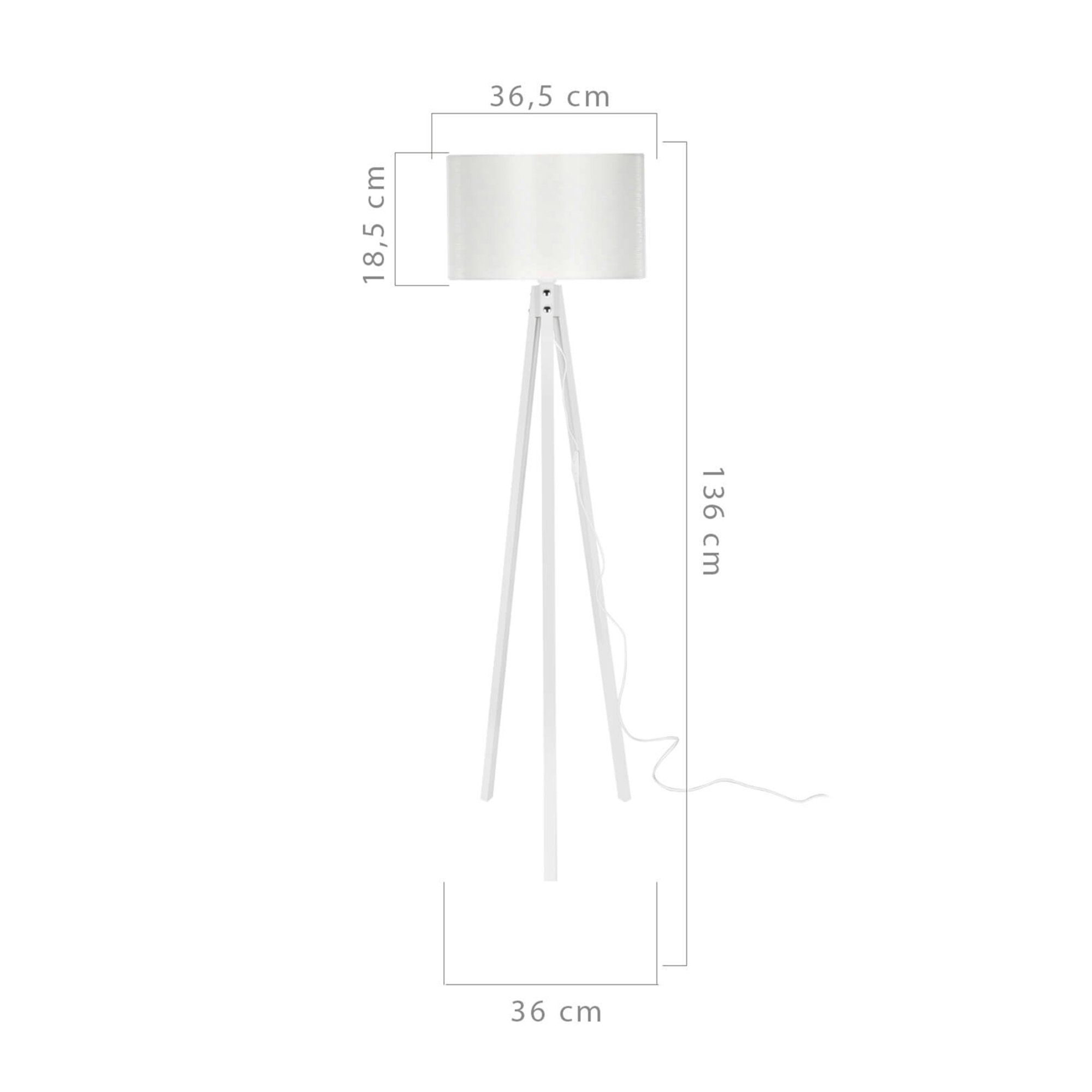 Stehleuchte Stehlampe, Hausleuchte Leuchtmittel, ohne E27 lux.pro 1 x Rochester Weiß