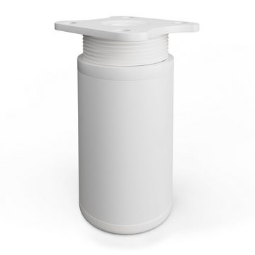 sossai® Möbelfuß Runde Schrankfüße, 4er & 8er Set, höhenverstellbar, (4-St), Farbe: Weiß