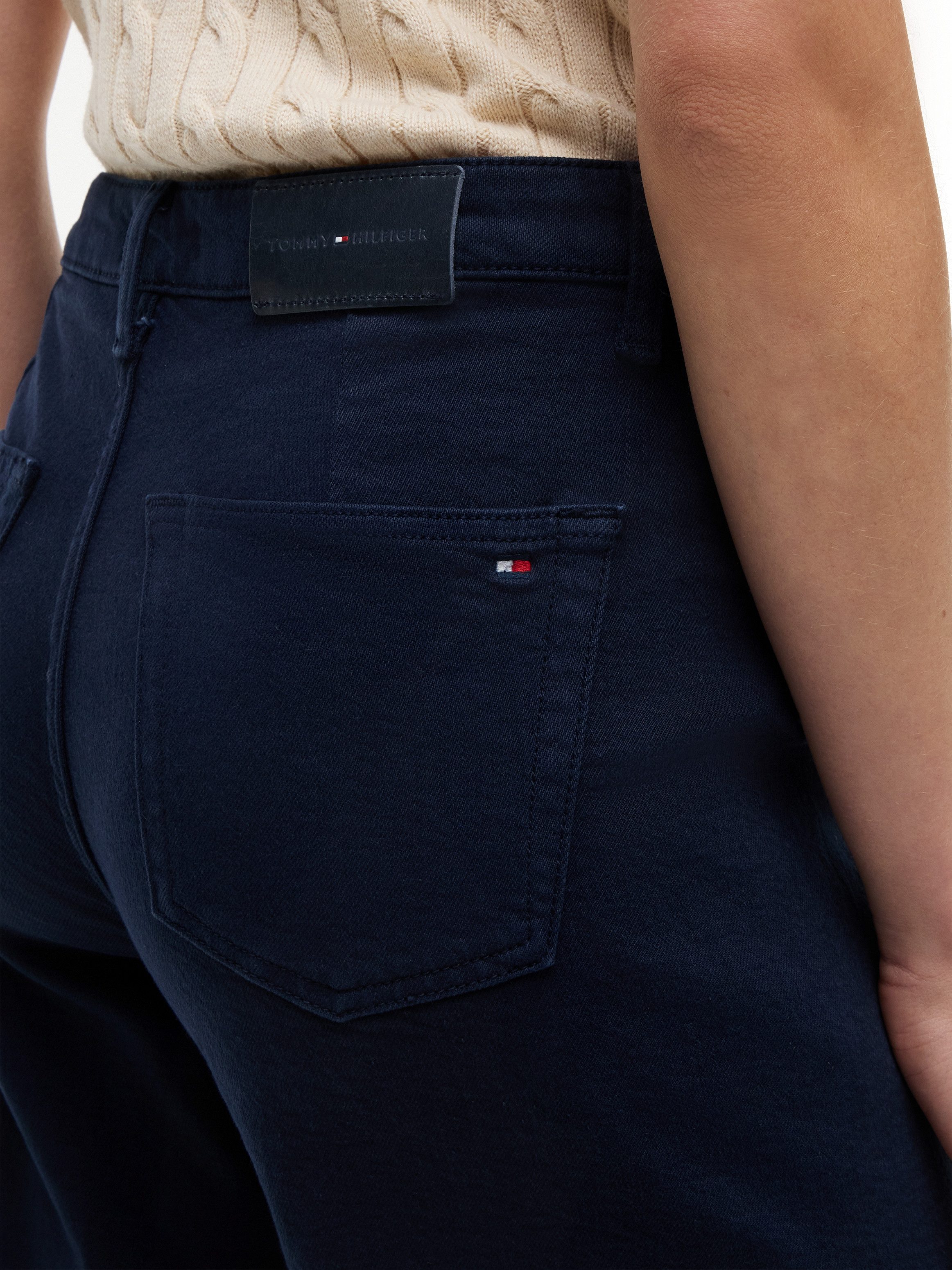Tommy Hilfiger High-waist-Jeans WIDE LEG WASHED CLR HW ANKLE Baumwollmischung, lässig geschnitten, knöchellang