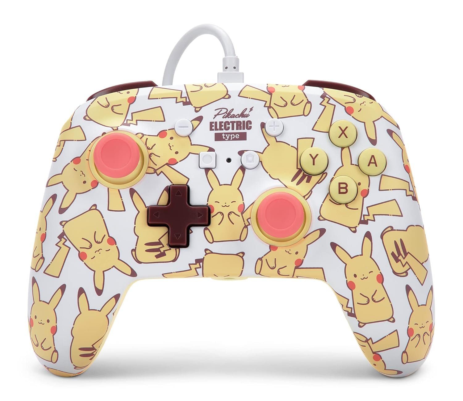 PowerA Verbesserter kabelgebundener Controller für Nintendo Switch Controller (Pikachu-Rouge)