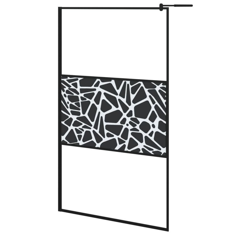 Thumbnail - vidaXL Duschwand Duschwand mit Ablage für Walk-In-Dusche Schwarz 115x195 cm ESG