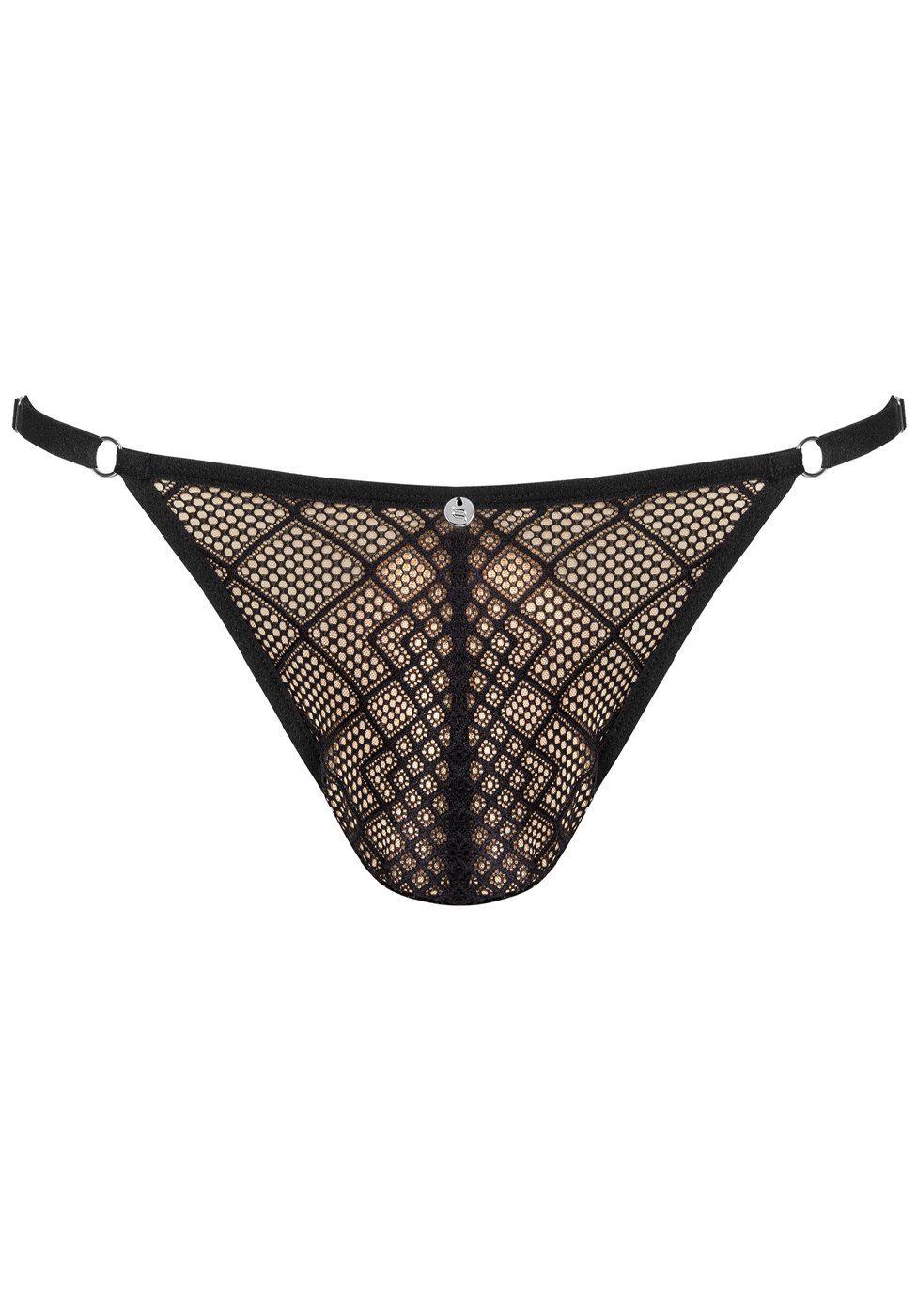 Obsessive Slip Männer String - schwarz (1-St) Netz-Muster