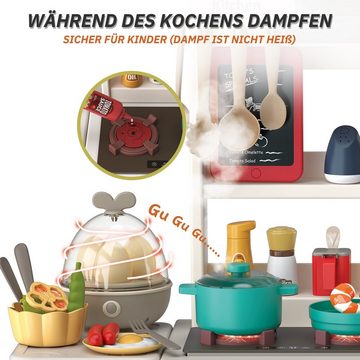 Esun Spielküche Kinderküche mit Küchenzubehör, Licht, Spray, Sound und Wassereffekten, Spielküche, Kinderküche Grün