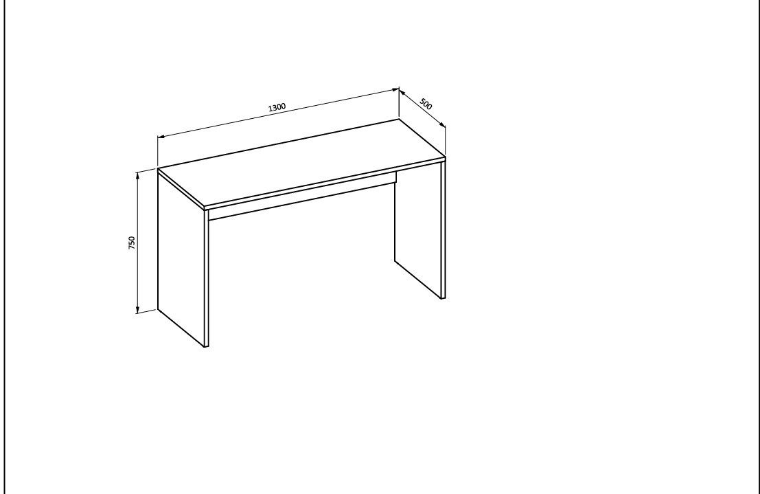 Masseno Schreibtisch AMATO 130 x 75 cm Weiß