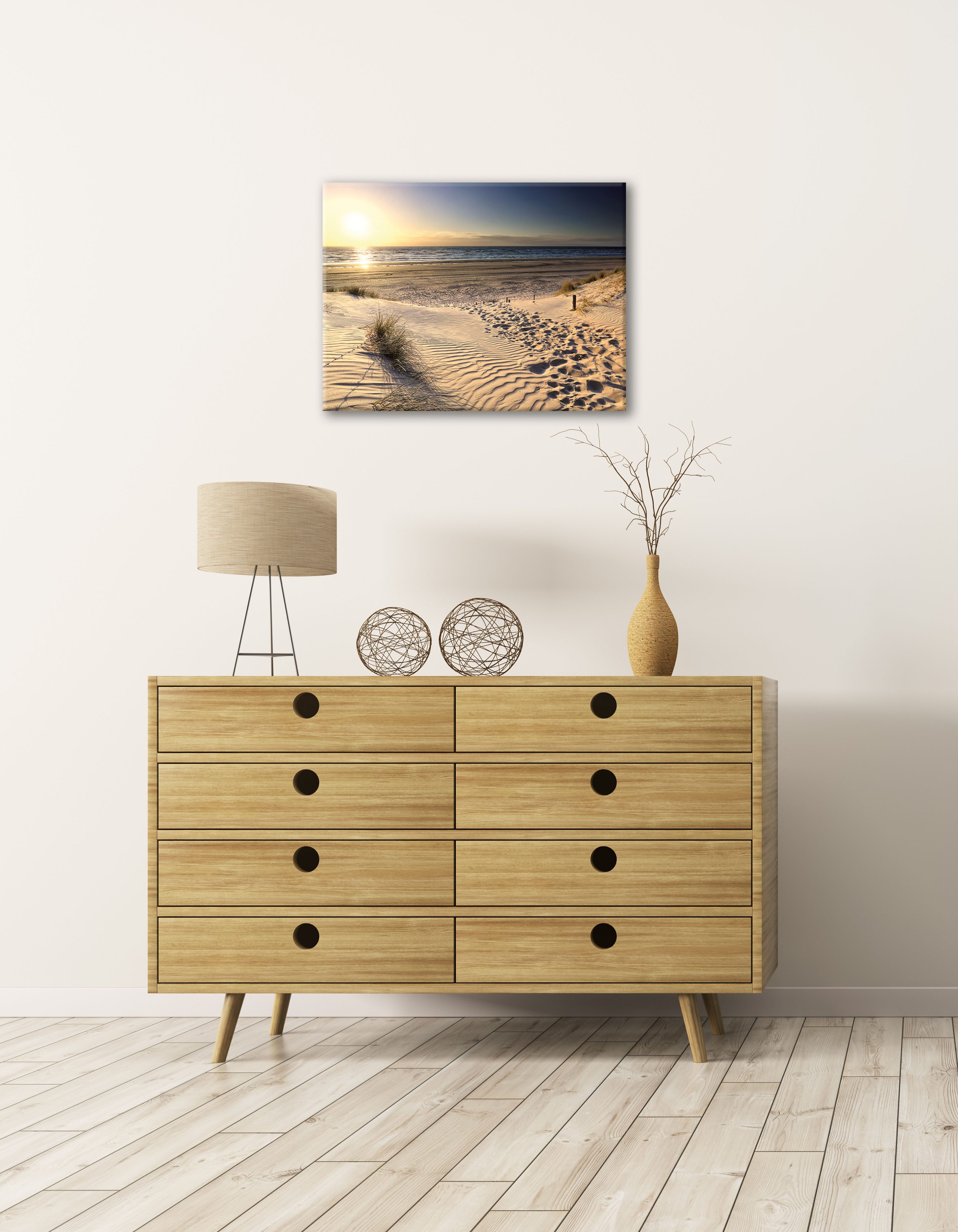 Bönninghoff Leinwandbild, Изображения vom Sonnenuntergang & -aufgang, Landschaft, Landschaften, Meer, Meer Изображения, Natur, Sonnenaufgang & -untergang, Sonnenuntergang, Strand, Strandbilder (1 St)