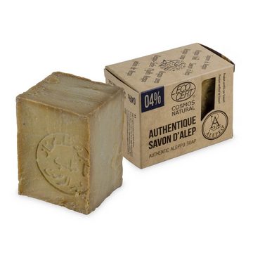 yayago Seifen-Set yayago Aleppo Seife Alepeo Soap vegan ca. 190g mit 96% Olivenöl und 4% Lorbeeröl, die Handseife / Körperseife und Haarseife, die traditionell seit über 1300 Jahren hergestellt wird, zeichnet sich durch einen dezent exotischen Duft aus., 1-tlg., Gesicht, Körper & Haare