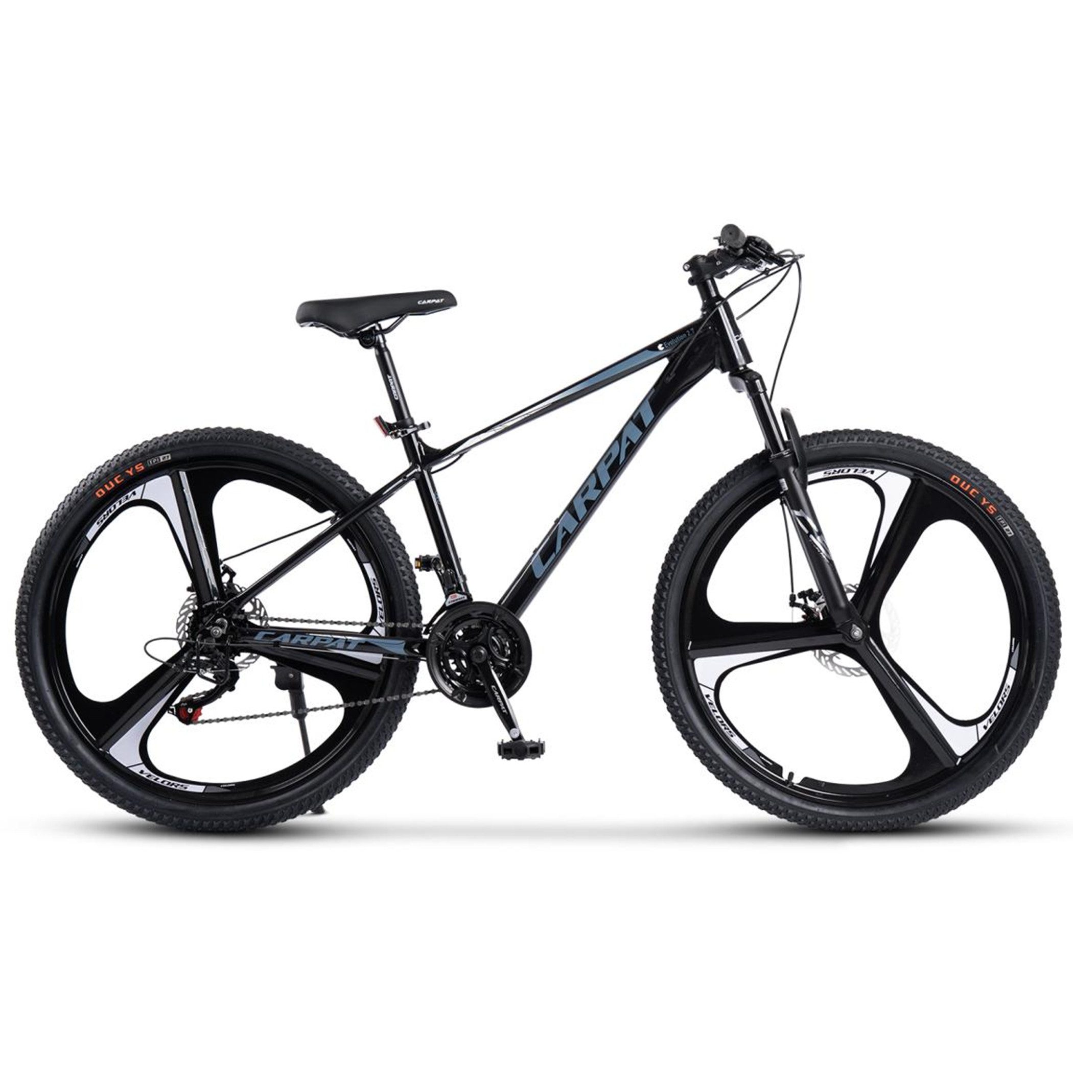 CARPAT SPORT Mountainbike 26 27.5 Zoll Fahrrad für Herren Damen, 21 Gang Shimano Tourney Schaltwerk, Kettenschaltung, (Magnesiumfelgen mit 3 Speichen), Kettenschaltung, Aluminium Rahmen, Jugendfahrrad MTB Hardtail Fahrrad