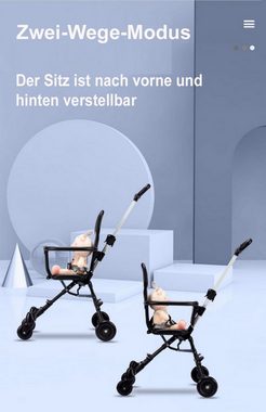 TPFLiving Kinder-Buggy Kinderwagen Baby Buggy ultraleicht und klappbar mit Sitzkissen, Kinderbuggy mit Sitzkissen, der sich mit einem Handgriff falten lässt