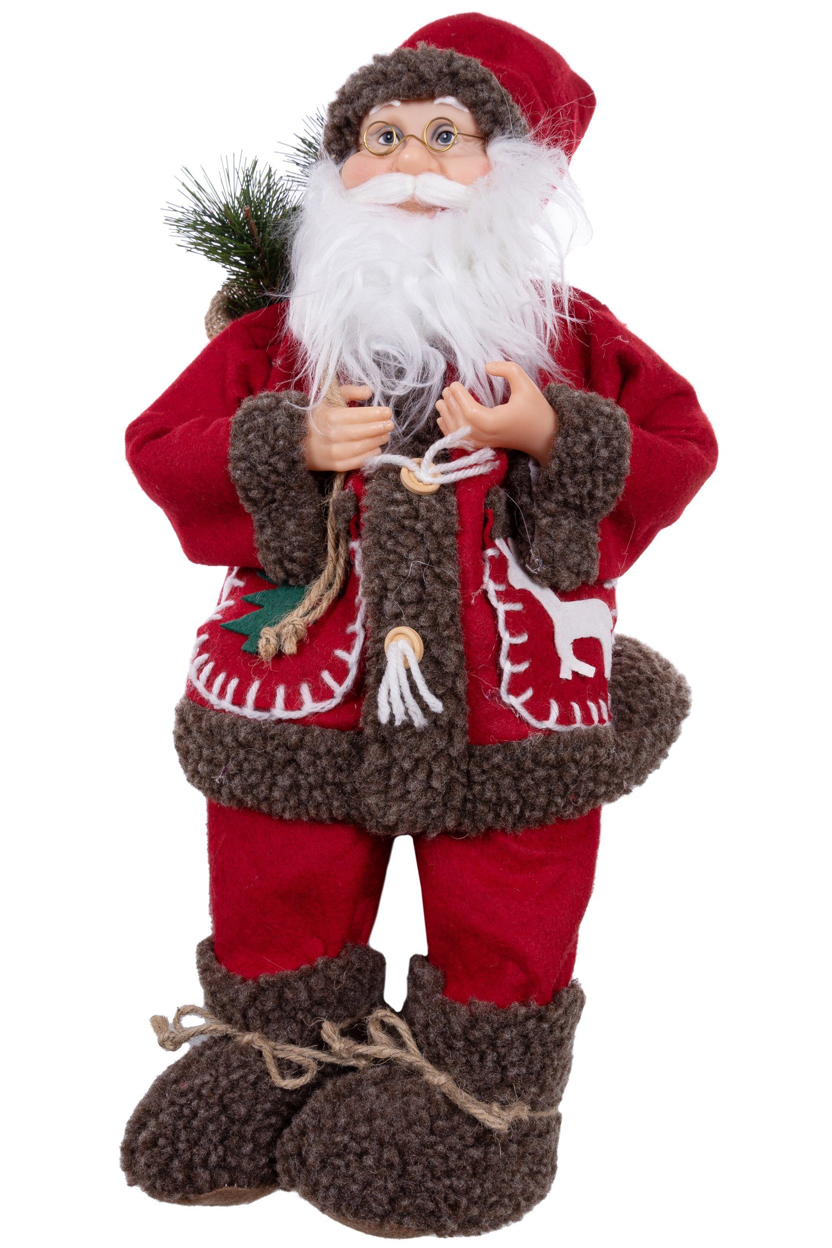 rote Weihnachten Dekofigur Santa Weihnachtsmann Claus-Figur, Wohnando Dekofigur,
