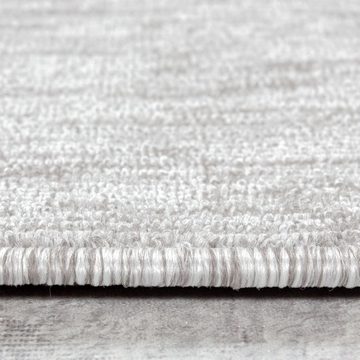 Teppich Kurzflor Teppich Neva Creme, Teppich Boss, rund, Höhe: 7 mm
