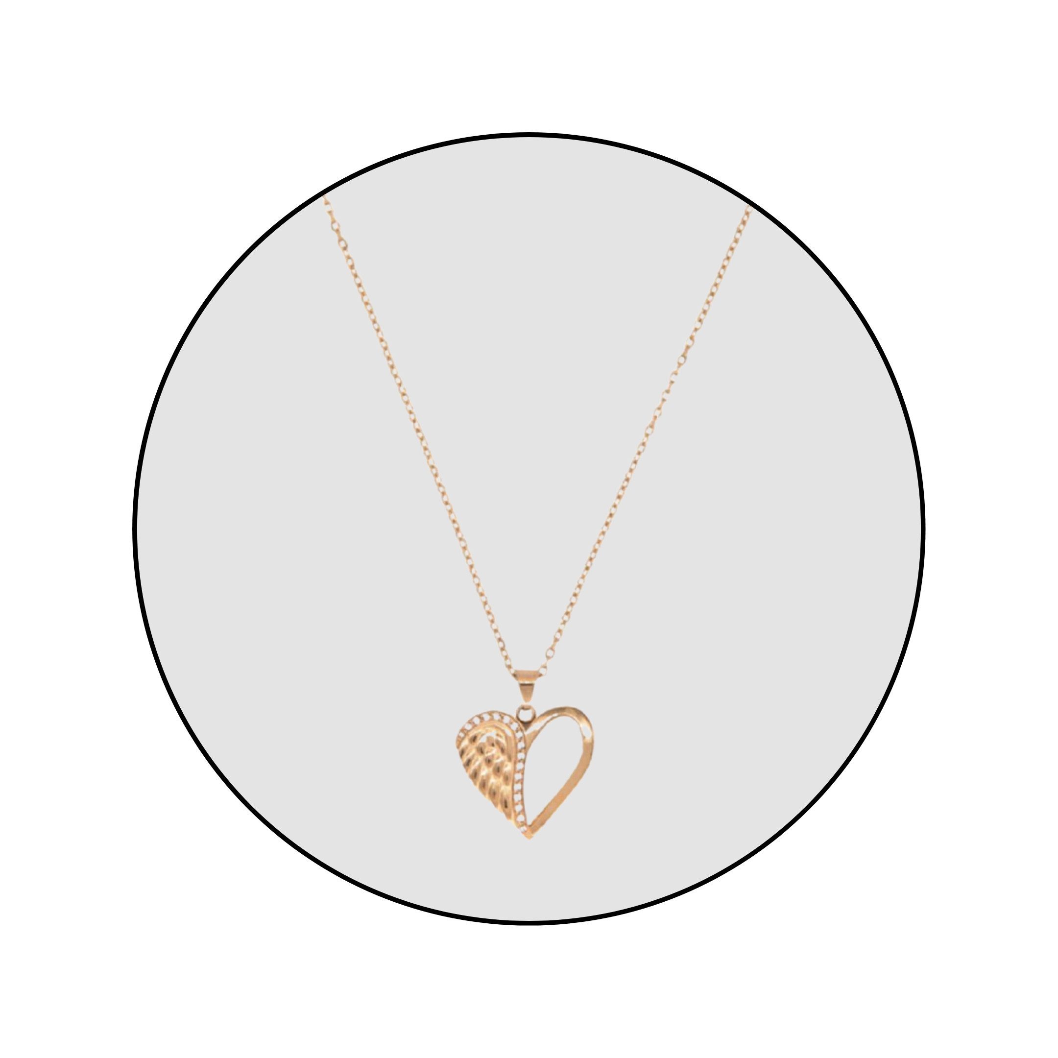 Edelstahlkette Edelstahl Schmuck Engel Herz Halskette